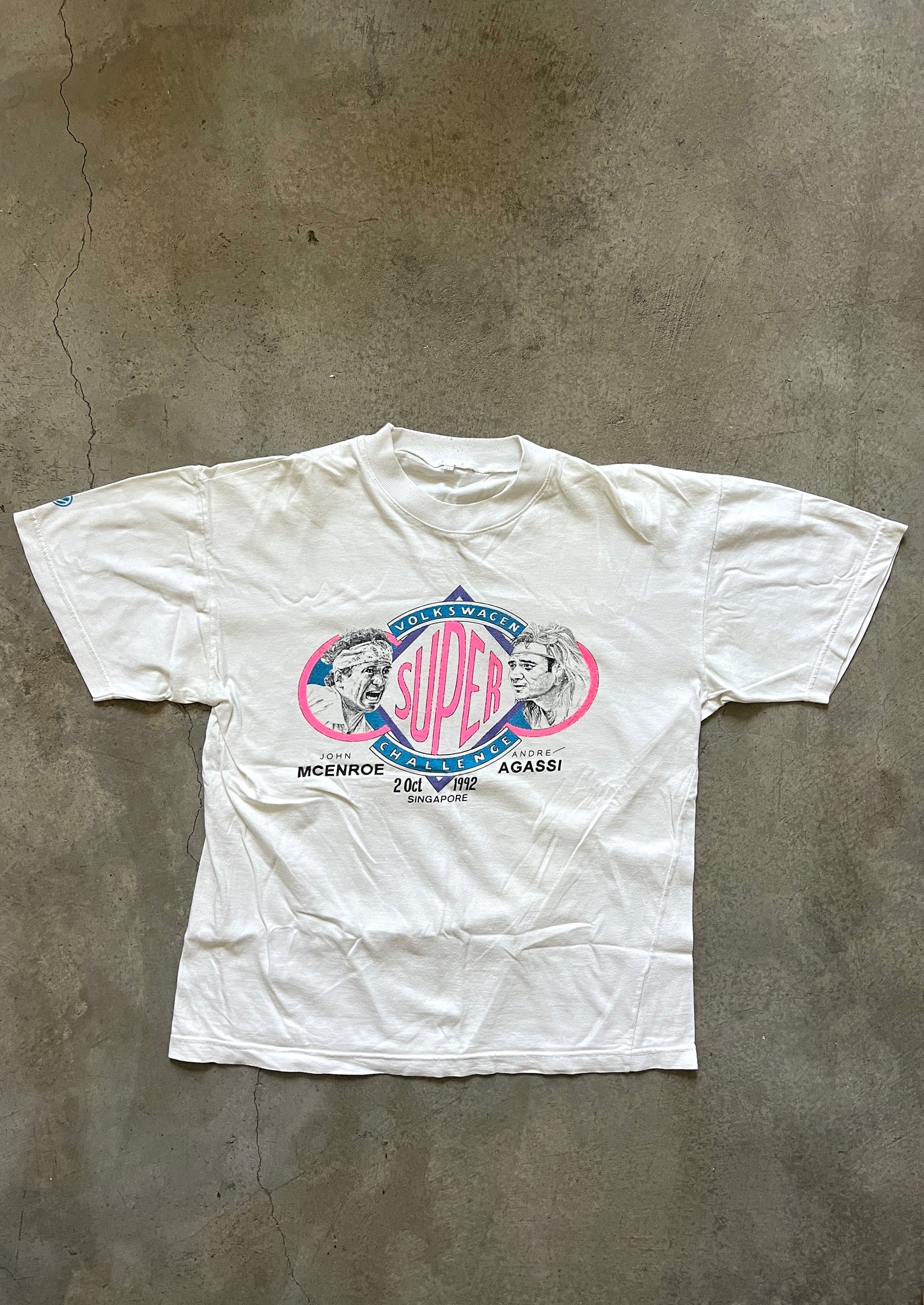 Vintage 1992 Singapore Volkswagen Super Challenge McEnroe/Agassi (Rare)