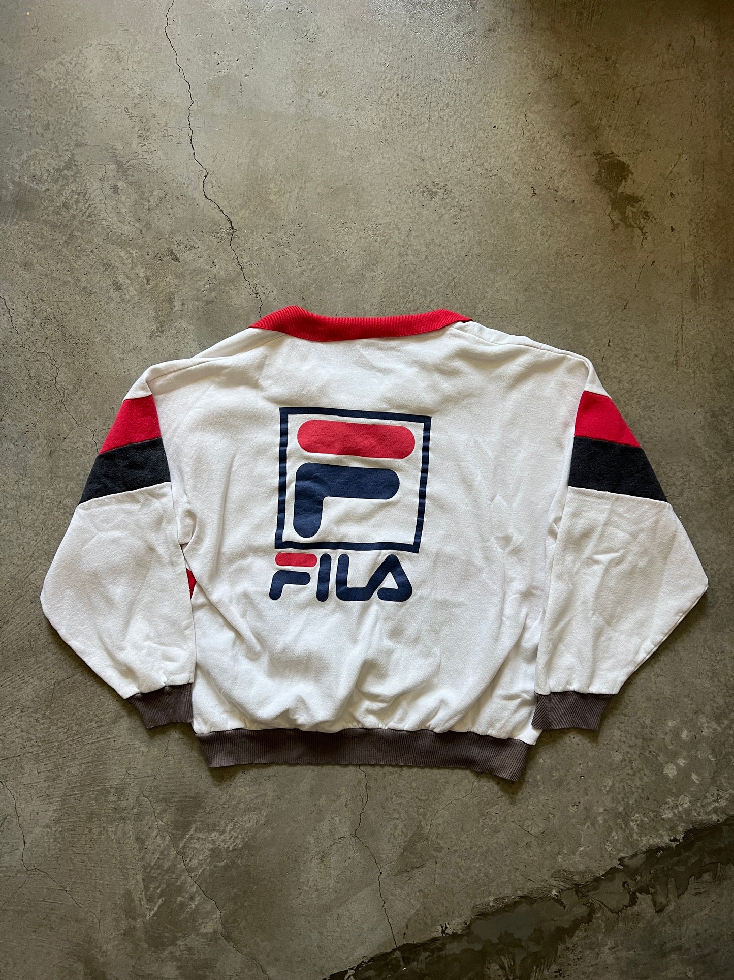 Vintage Fila Collared Sweatshirt (circa 1990s) (rare)