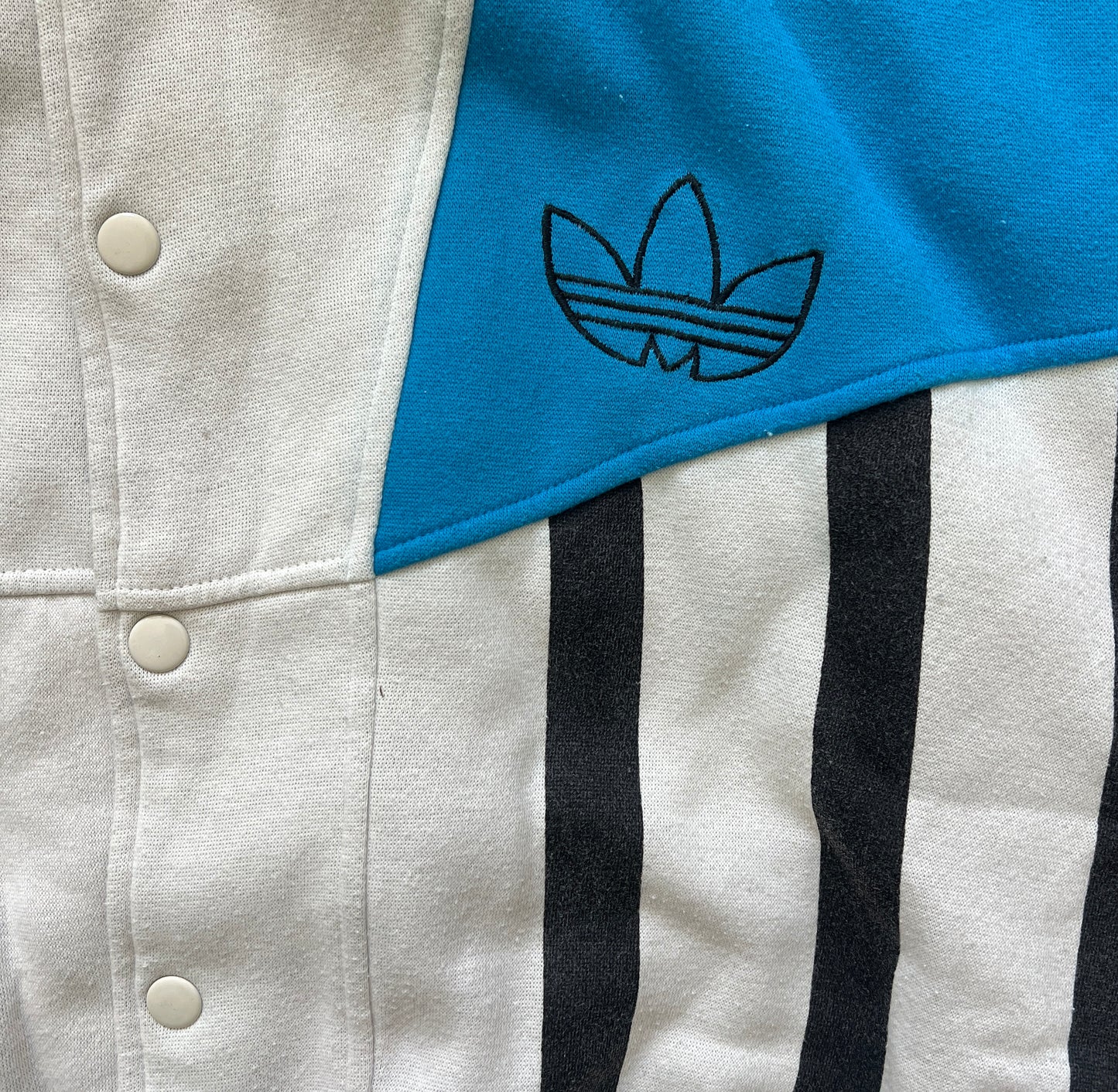 Vintage Adidas Button-Up Bomber Jacket (circa 1980s)