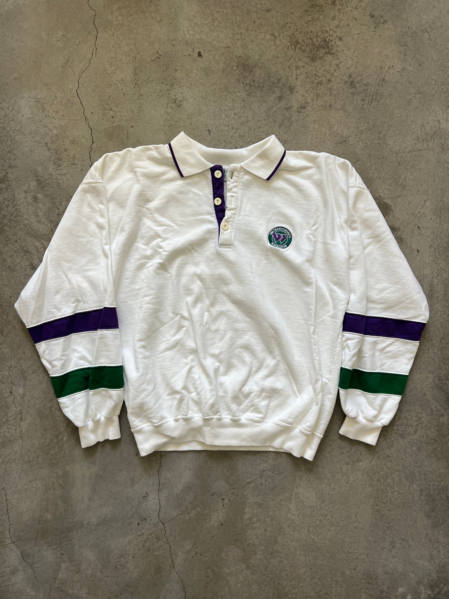 Vintage Wimbledon Long Sleeve Polo (circa 1990s)