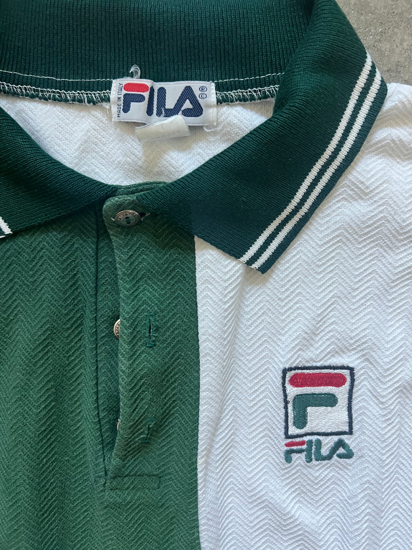 Vintage Fila Long Sleeve Polo (circa 1980s)