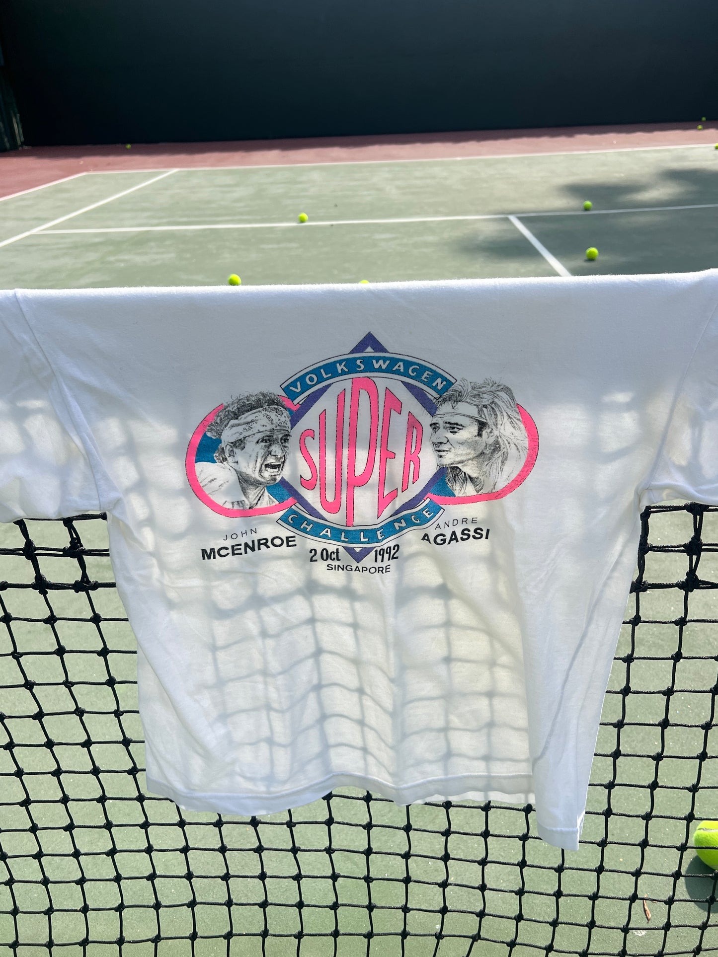 Vintage 1992 Singapore Volkswagen Super Challenge McEnroe/Agassi (Rare)