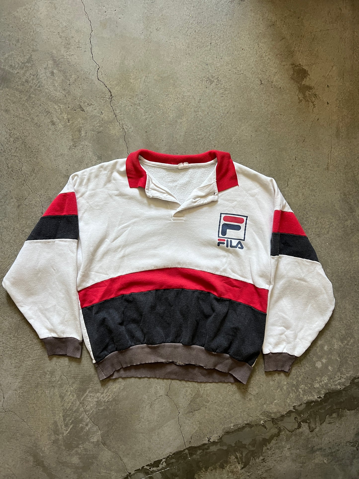 Vintage Fila Collared Sweatshirt (circa 1990s) (rare)