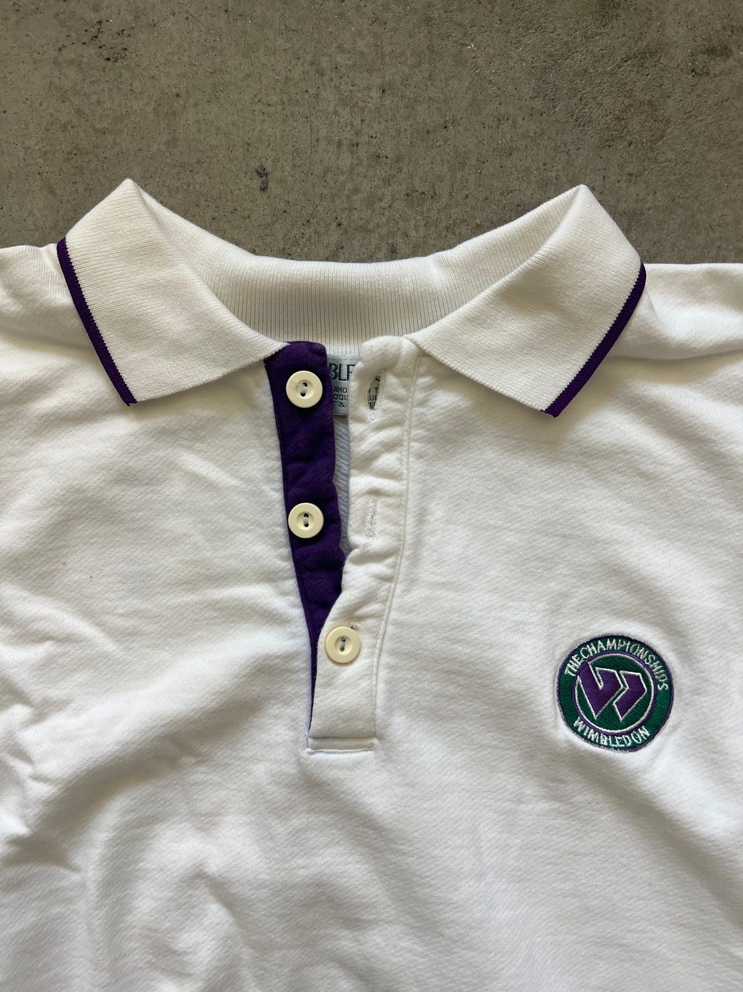 Vintage Wimbledon Long Sleeve Polo (circa 1990s)