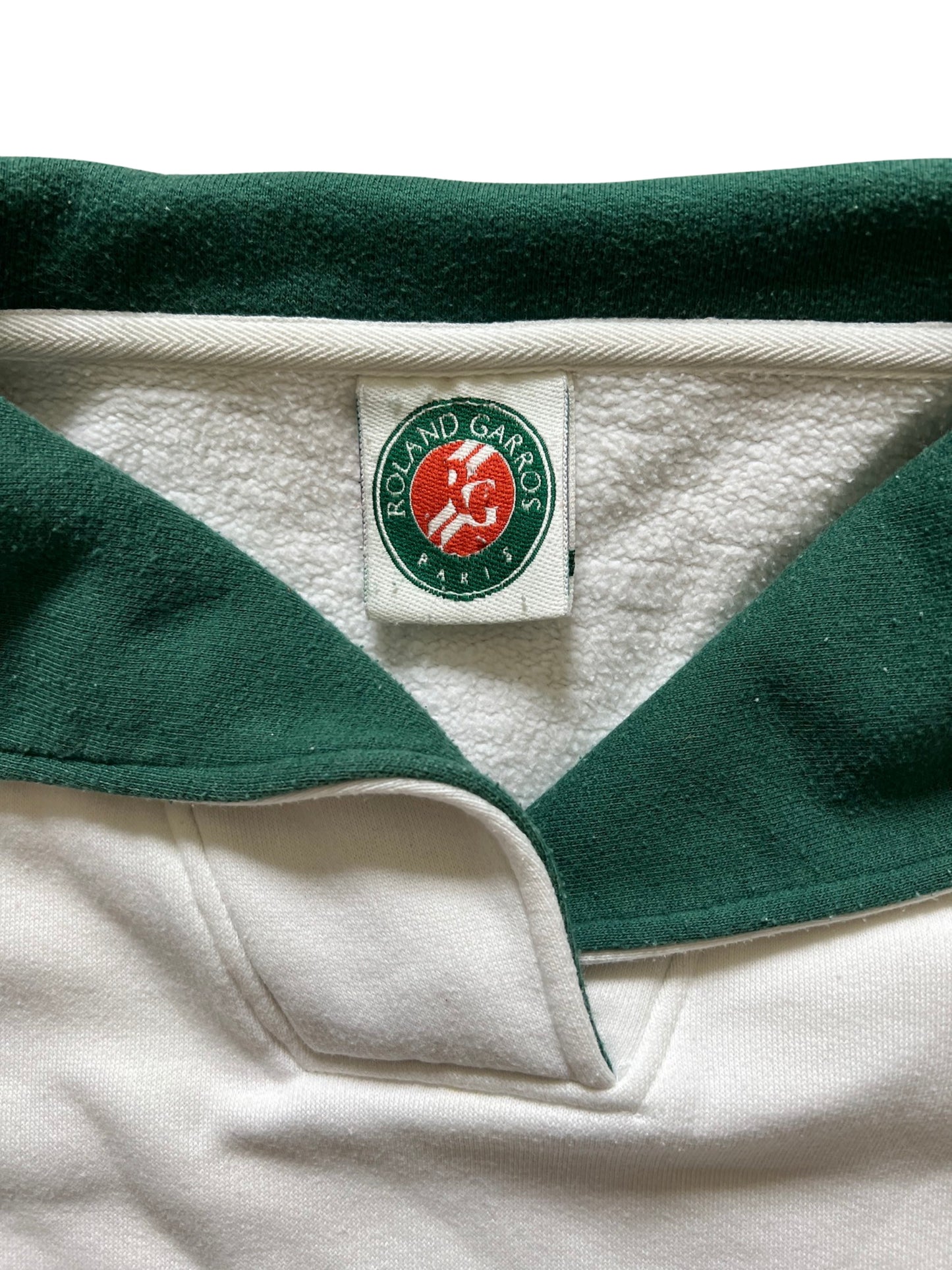 Vintage Roland Garros Short Sleeve Collared Sweatshirt (circa 1990s)