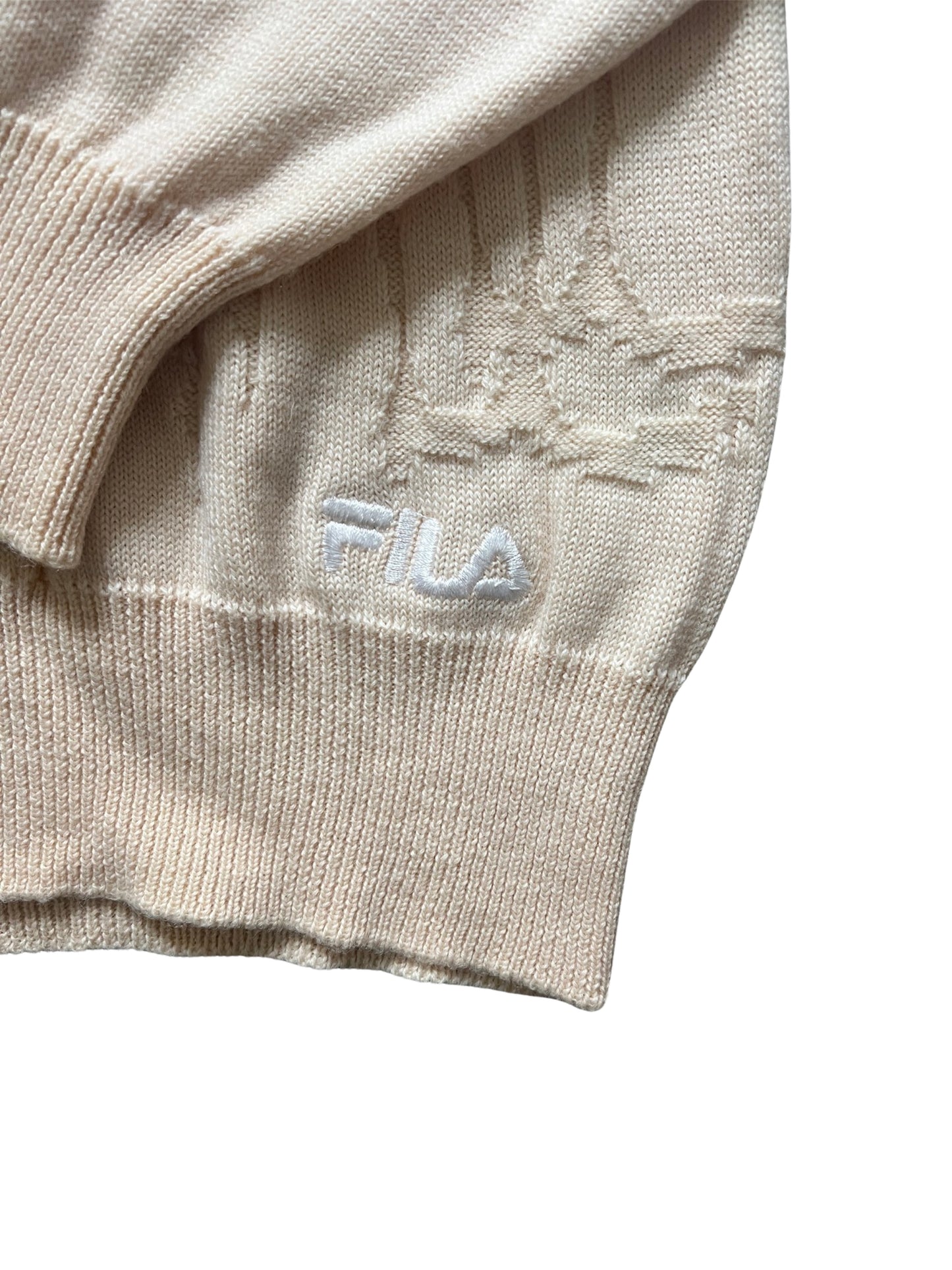 Vintage Fila Cream Tennis Sweater (circa 1990s)