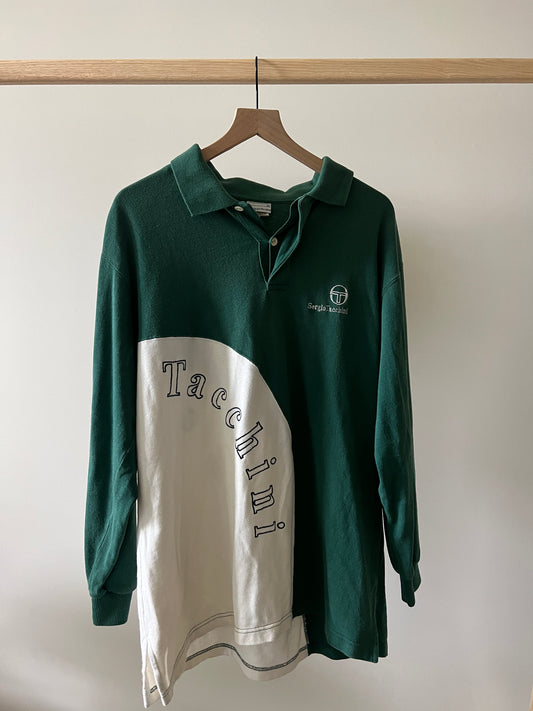 Vintage Sergio Tacchini Long Sleeve Polo Shirt (circa 1980s)(Rare)