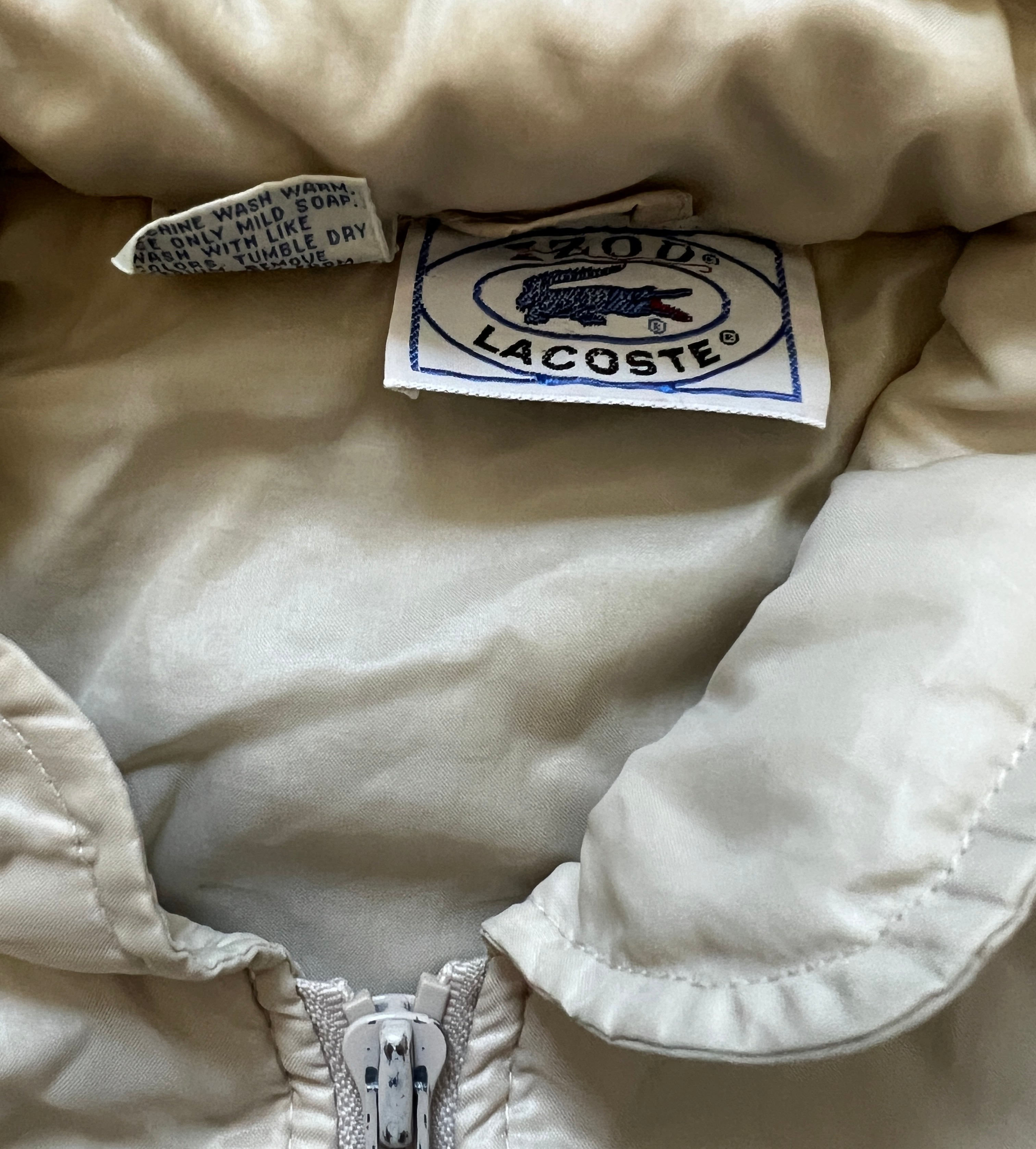 Vintage Lacoste/Izod Cream Tennis Jacket (circa 1980s)