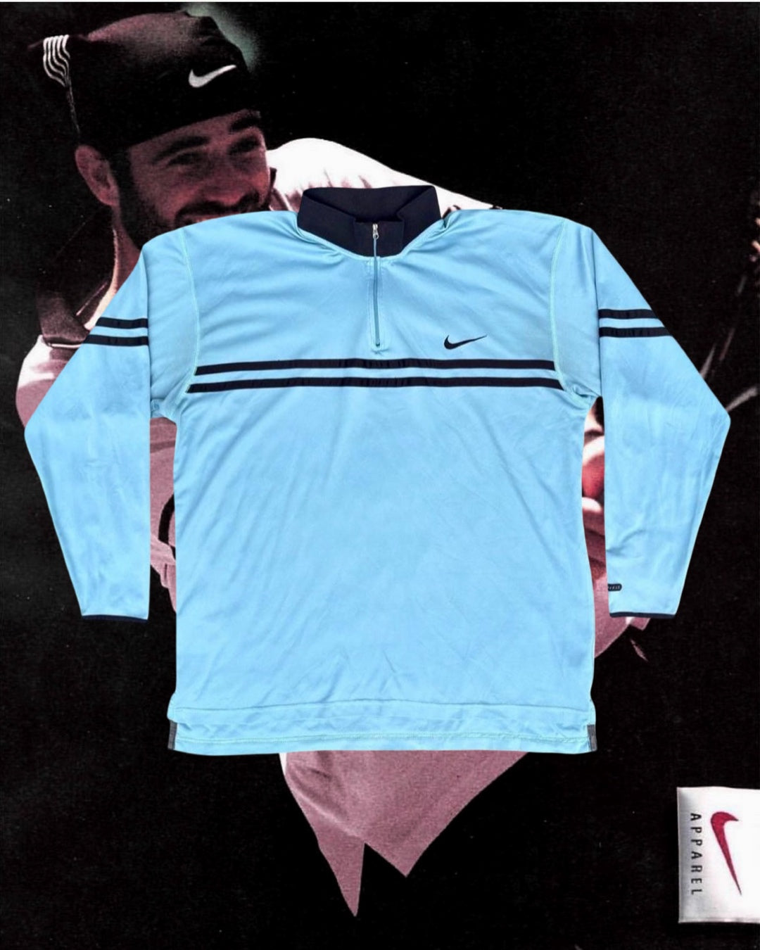 Vintage Nike Agassi Long-Sleeve 1/4 Zip (circa 1990s)