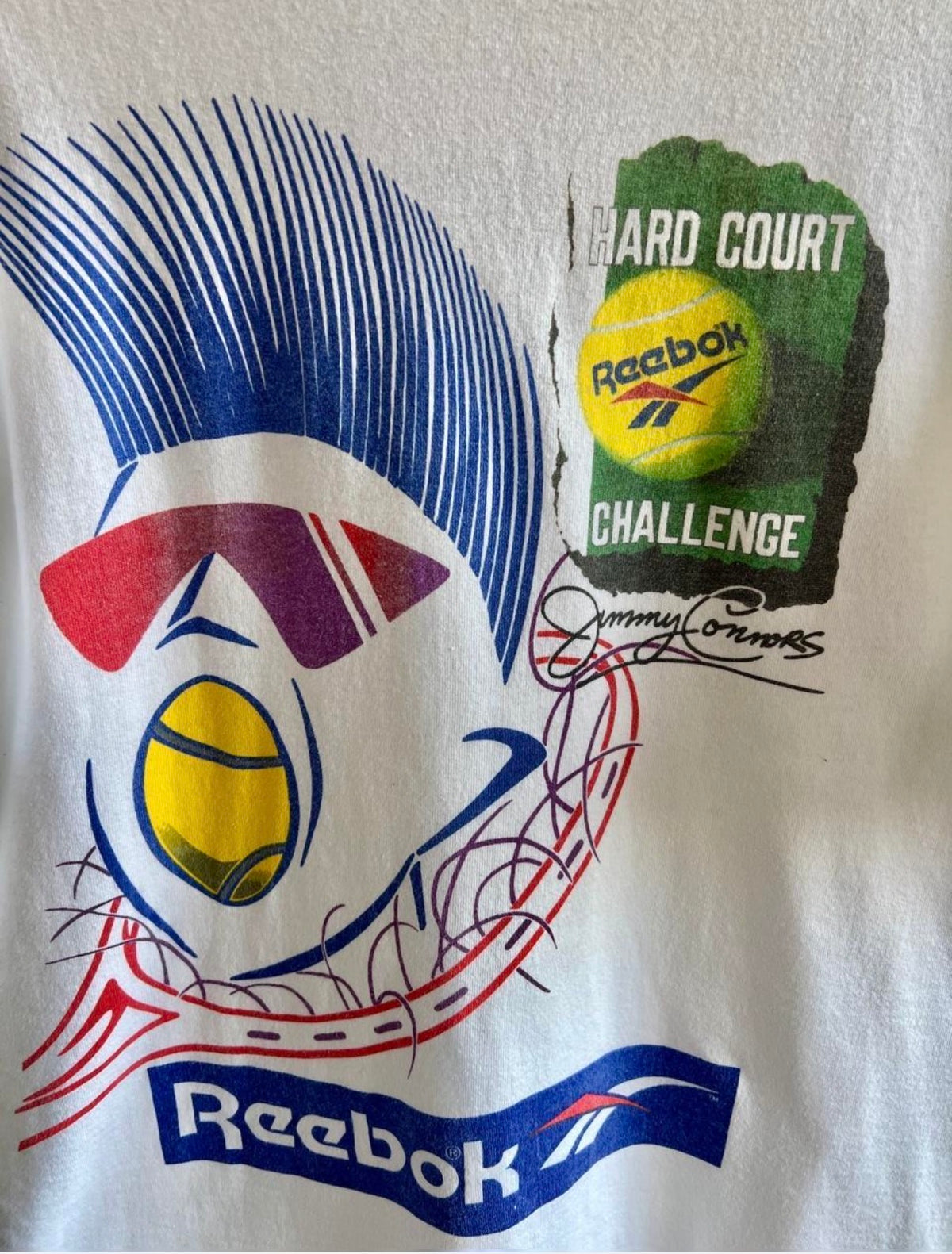 Vintage Reebok Jimmy Connors Hard Court Challenge T-Shirt (circa 1990s)