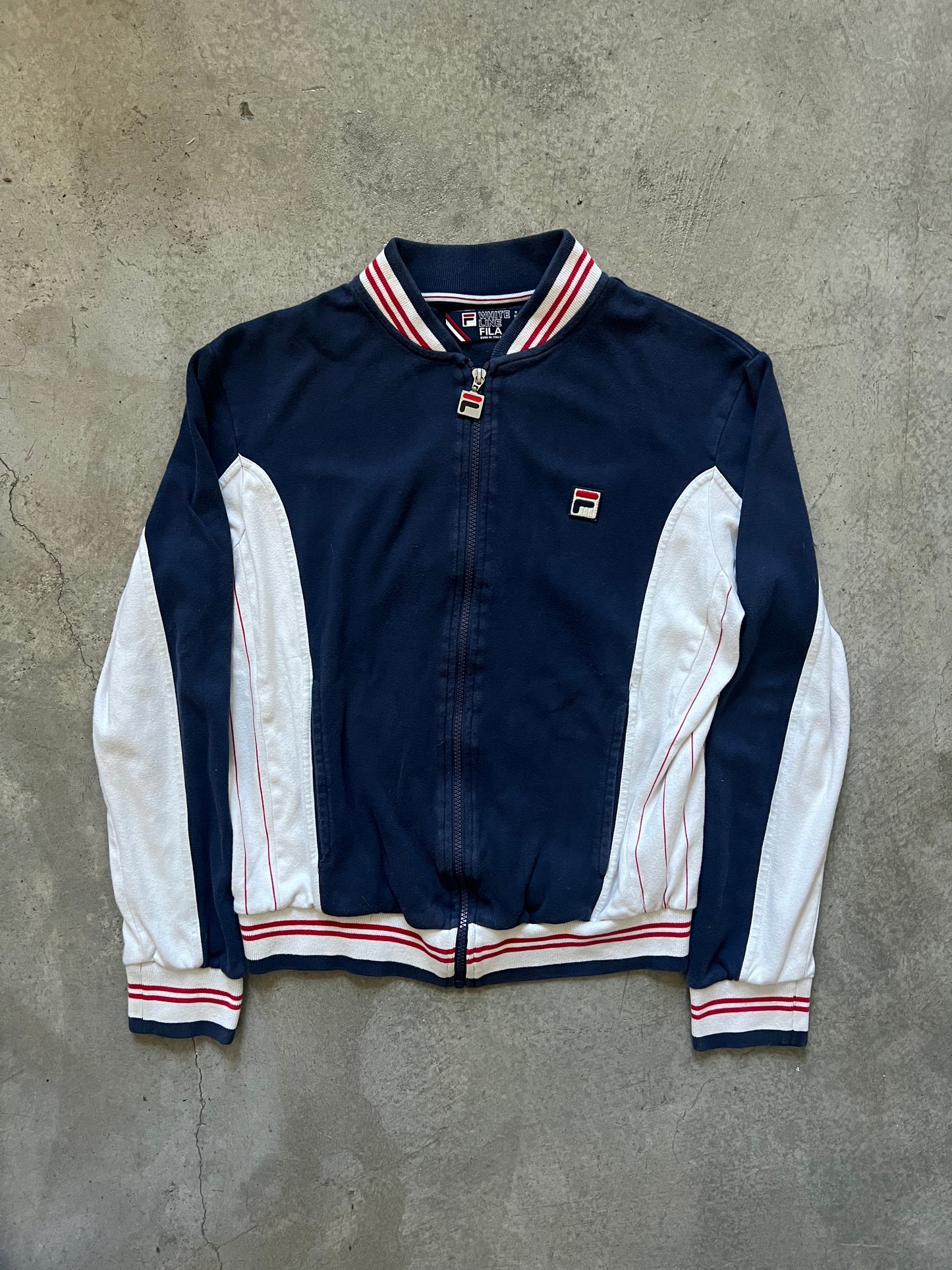 Vintage Fila White Bomber Jacket (circa 1980s)