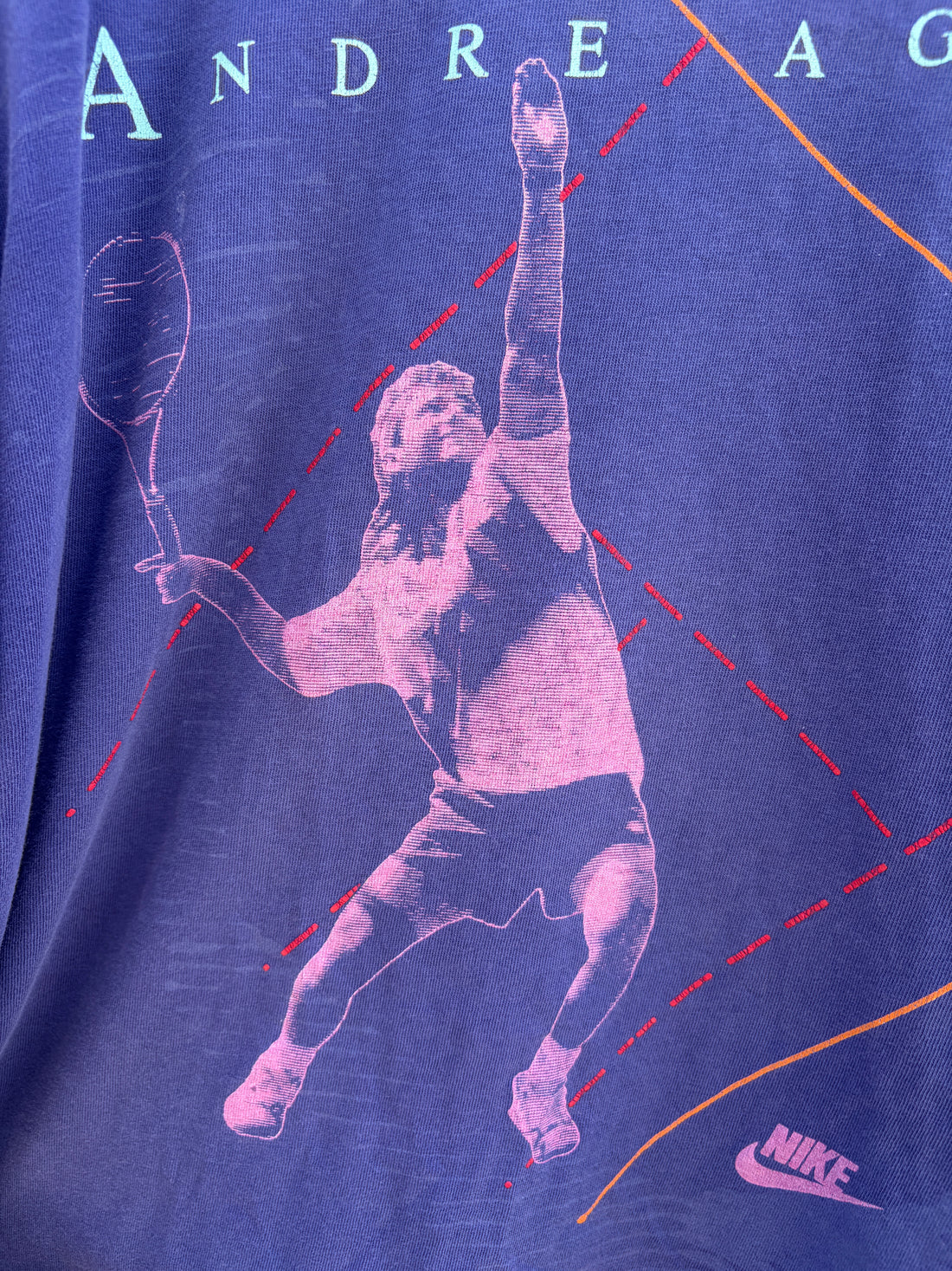 Vintage Nike Andre Agassi T-Shirt (circa 1990s) (VERY RARE)