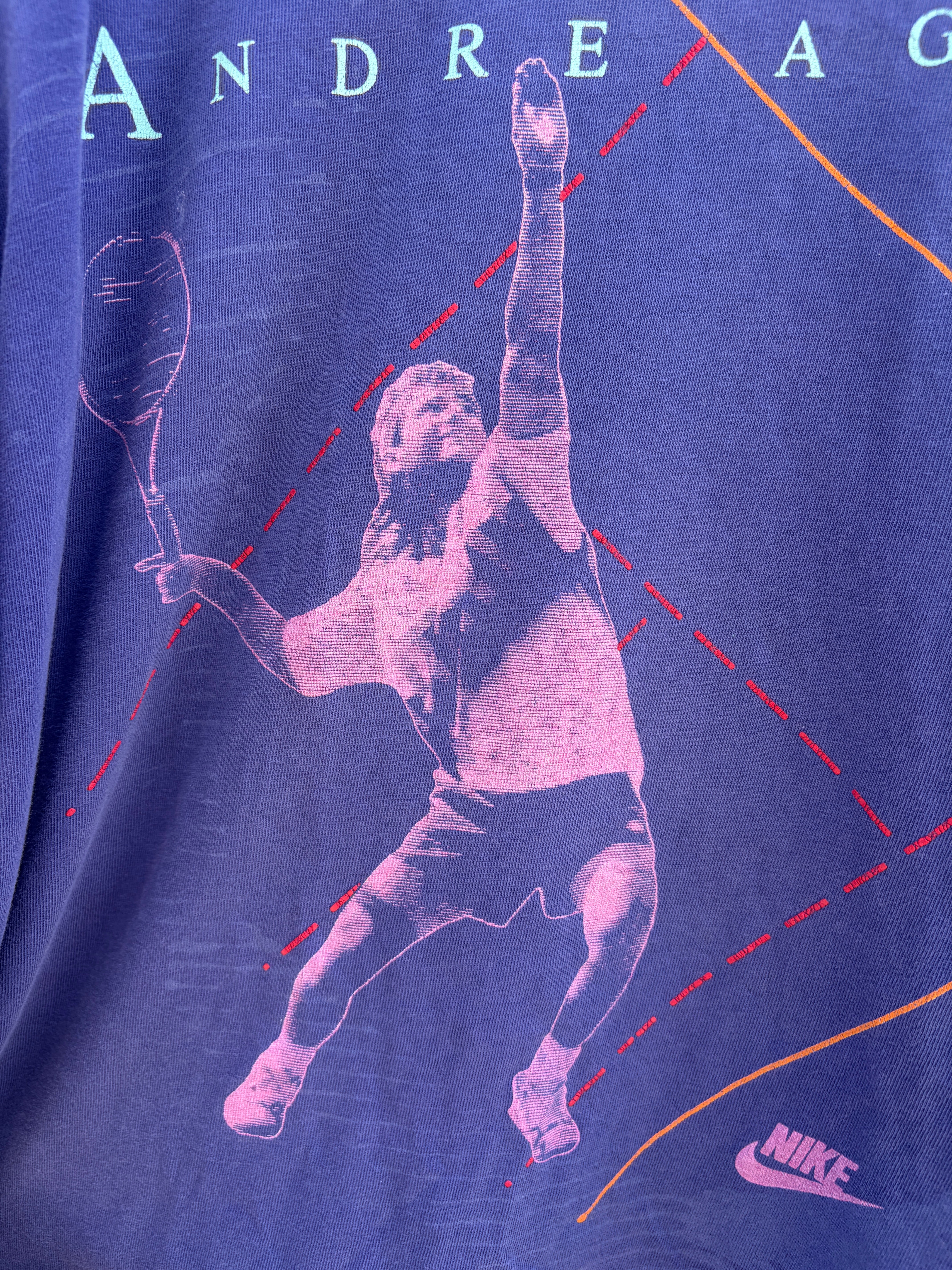 Vintage Nike Andre Agassi T-Shirt (circa 1990s) (VERY RARE)