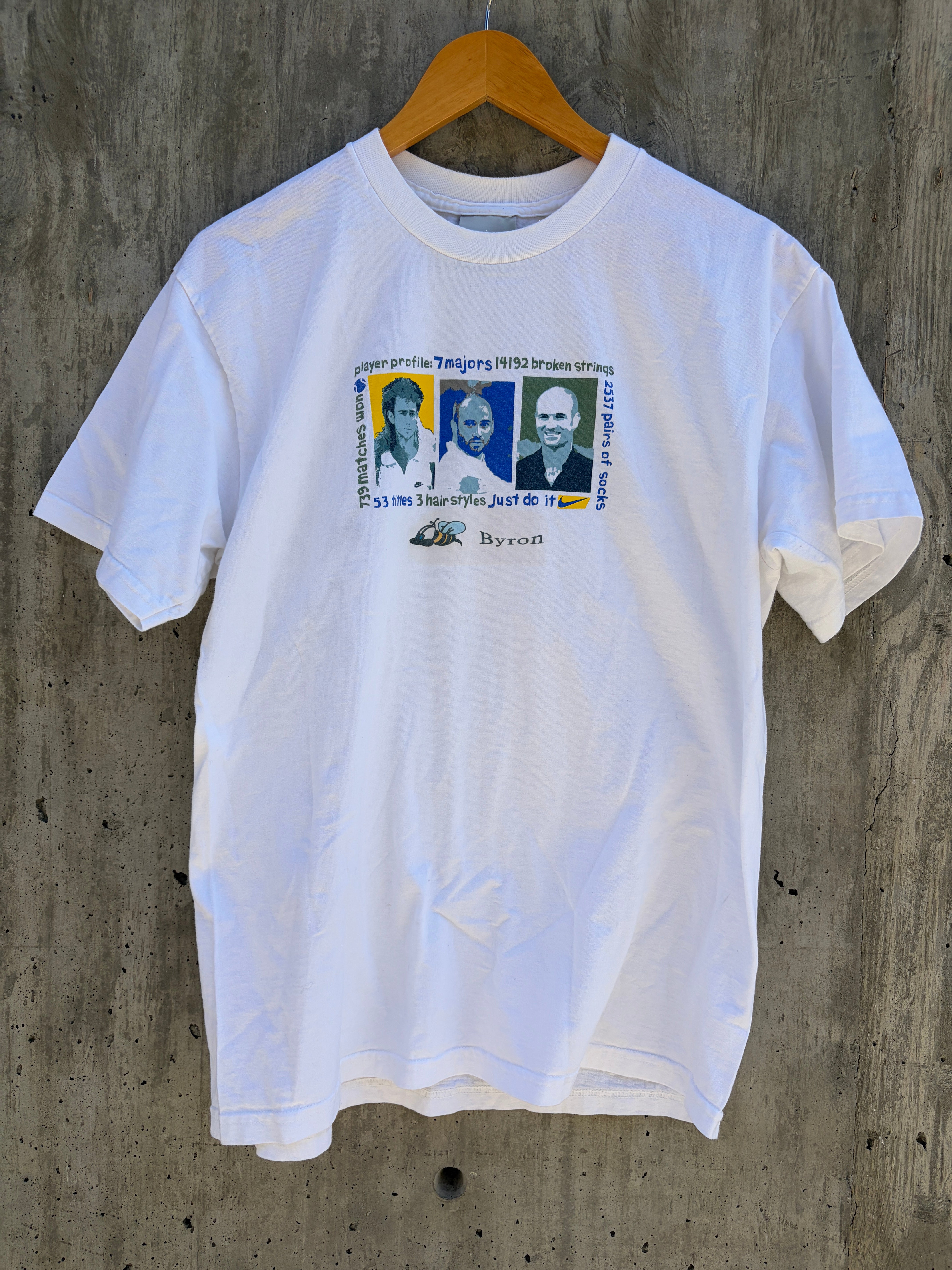 Vintage 2002 Nike NYC Tennis Agassi T-Shirt