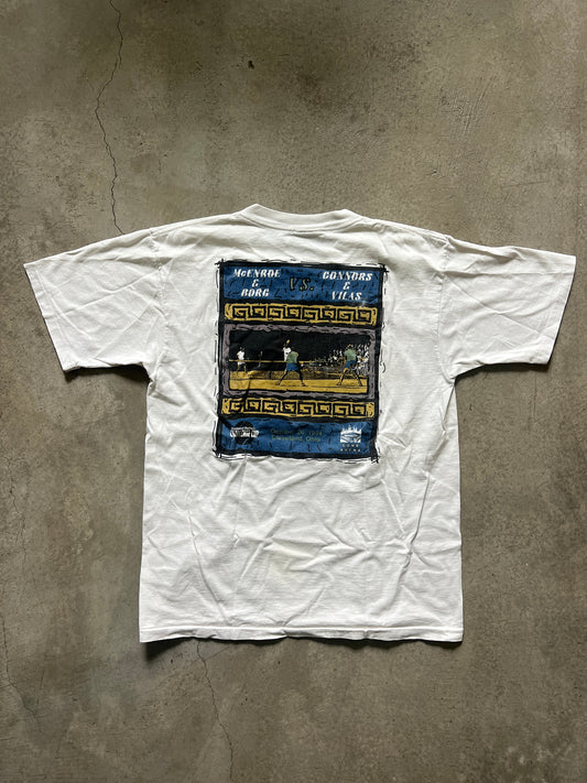 Vintage Dunlop McEnroe/Borg V Connors/Vilas 1994 T-Shirt (RARE)