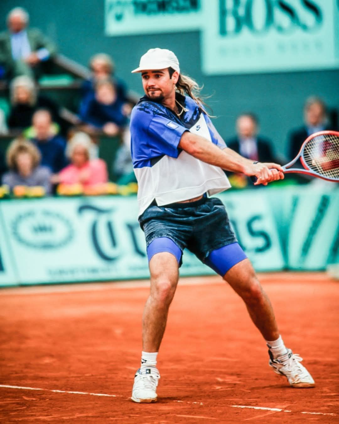 Vintage Nike Challenge Court Quarter Zip Polo (Agassi, 1992)