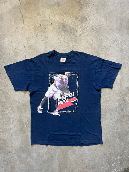 Vintage Andre Agassi Pepsi Max T-Shirt (circa 1990s)