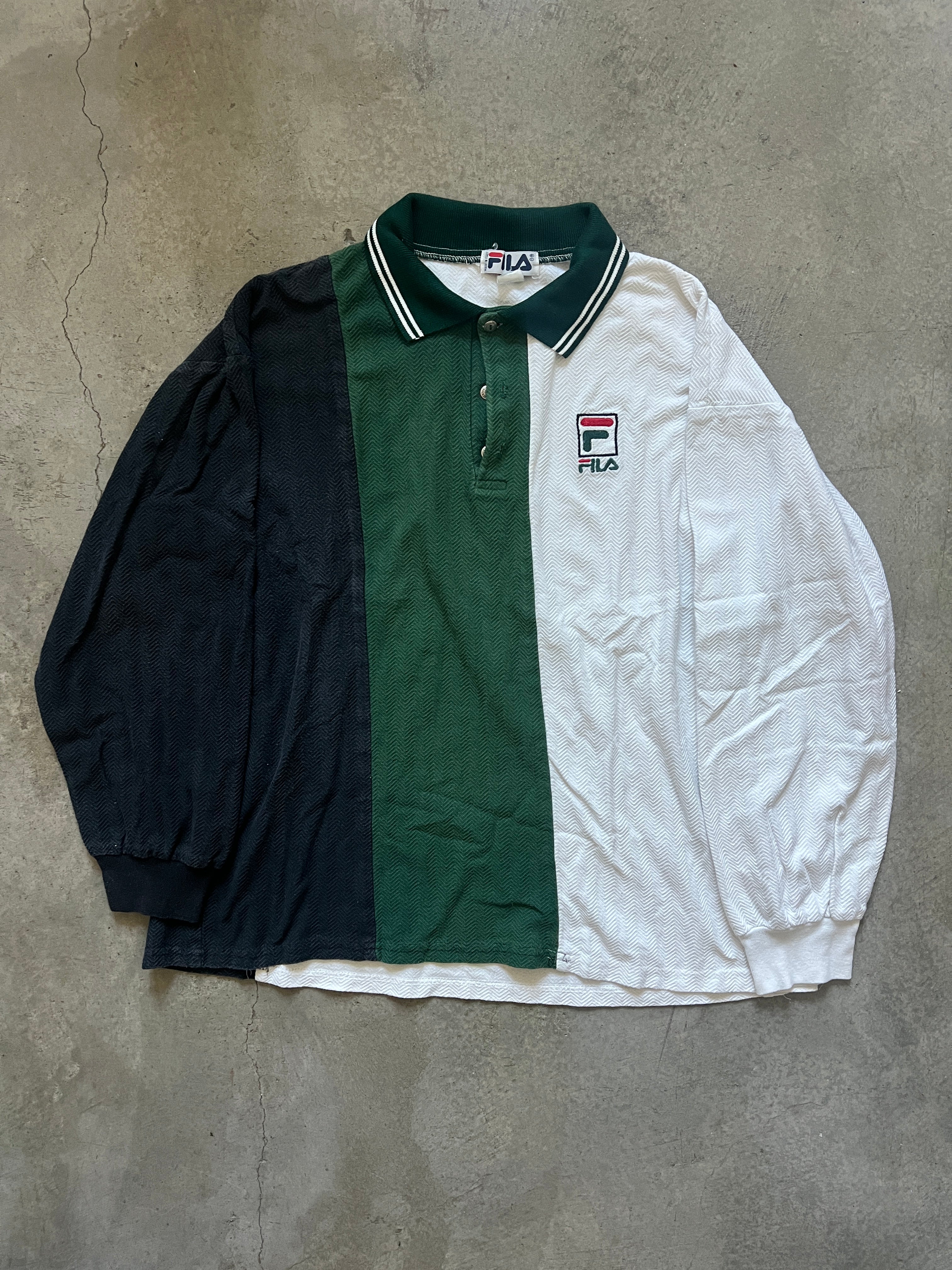 Vintage Fila Long Sleeve Polo (circa 1980s)