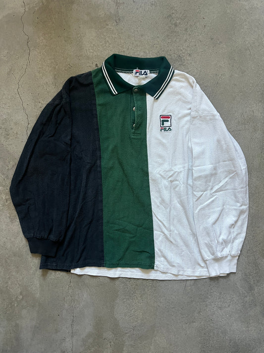 Vintage Fila Long Sleeve Polo (circa 1980s)