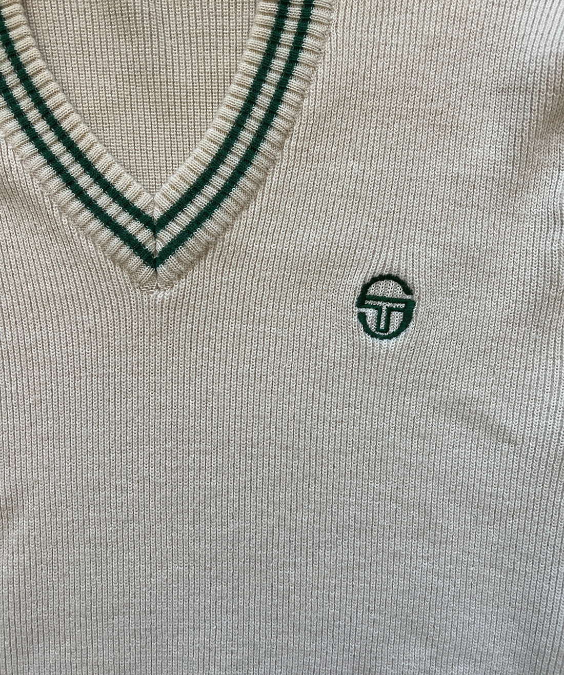 Vintage Sergio Tacchini Cream Sweater (circa 1980s)