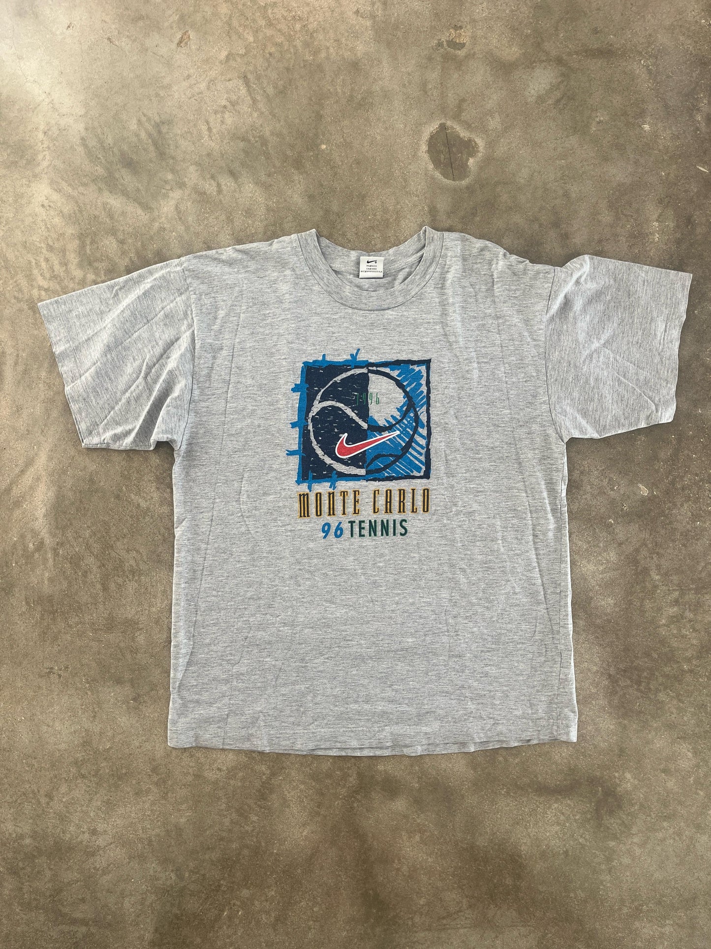 Vintage 1996 Nike Monte Carlo Tennis T-Shirt