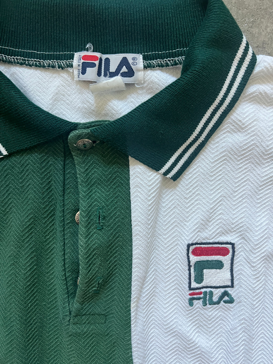Vintage Fila Long Sleeve Polo (circa 1980s)