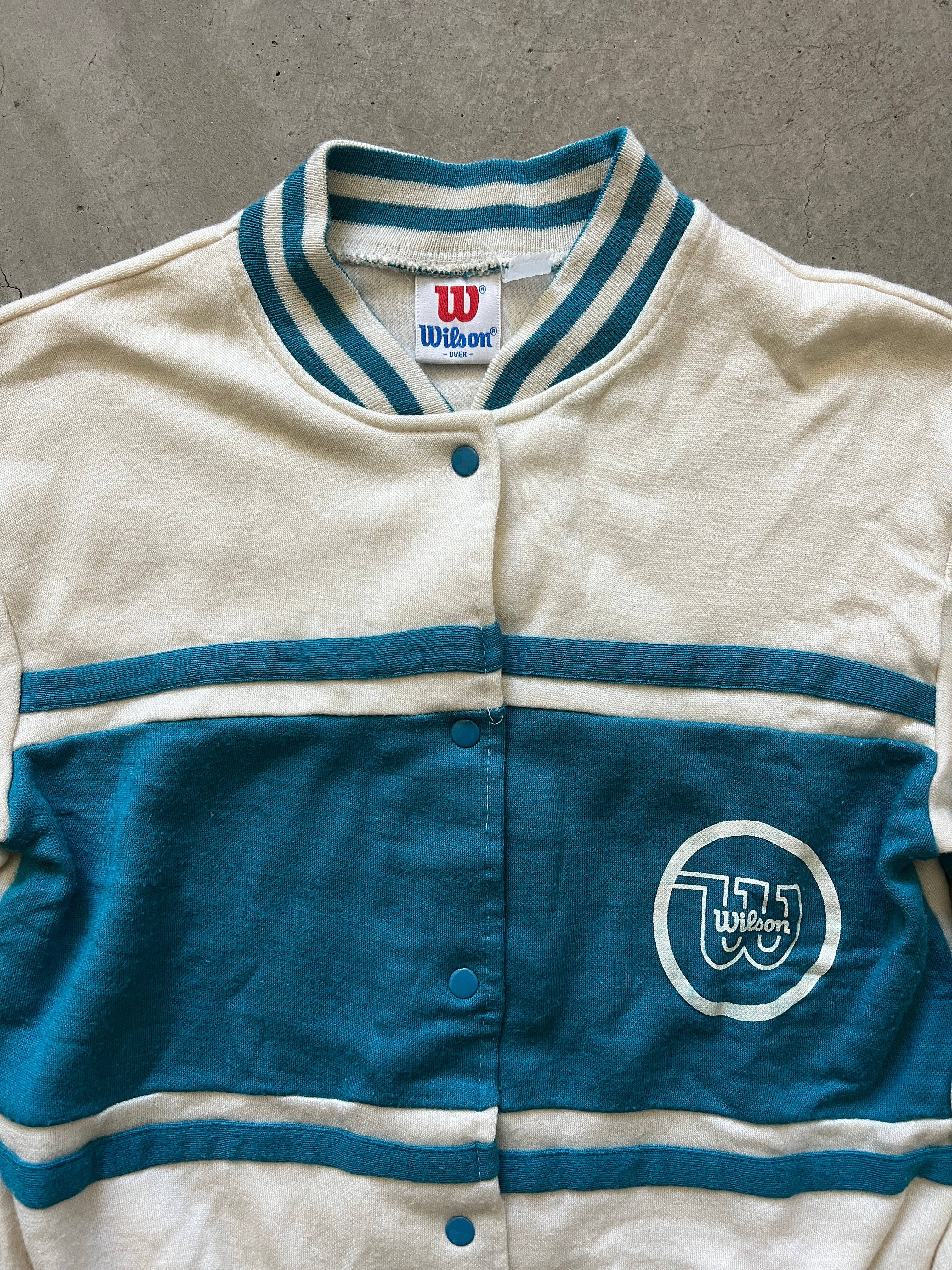 Vintage Wilson Button Up Tennis Sweater (circa 1990s)