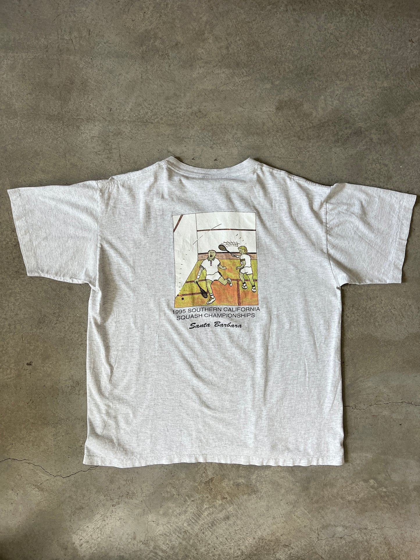Vintage 1995 Santa Barbara Athletic Club SoCal Squash Championships T-Shirt