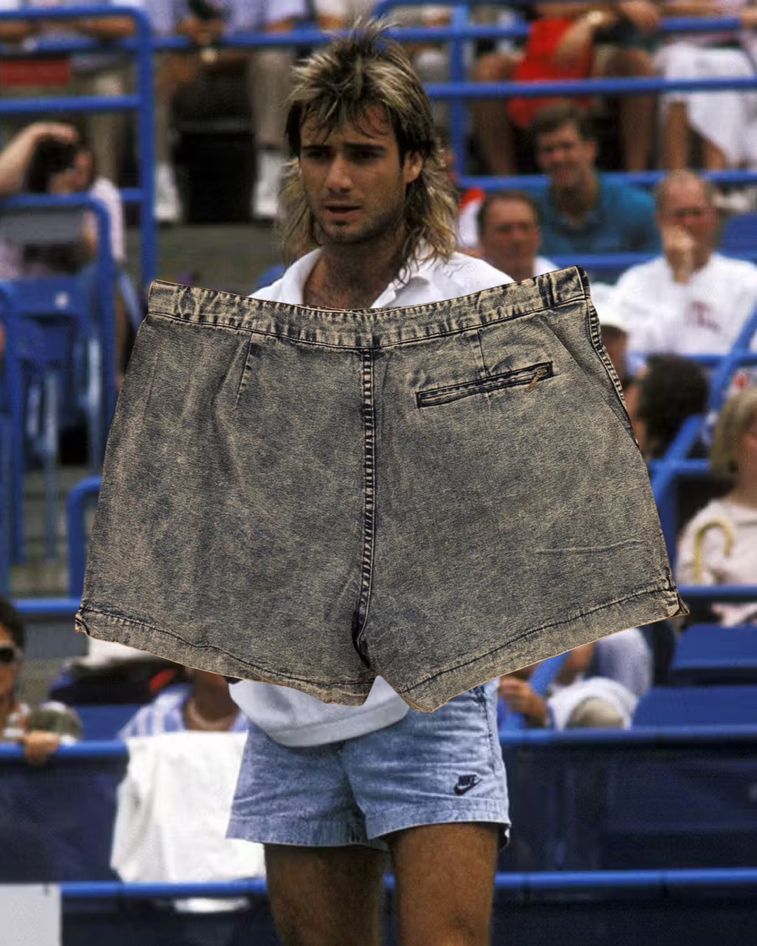 Vintage Agassi Nike Denim Shorts (circa 1990s)