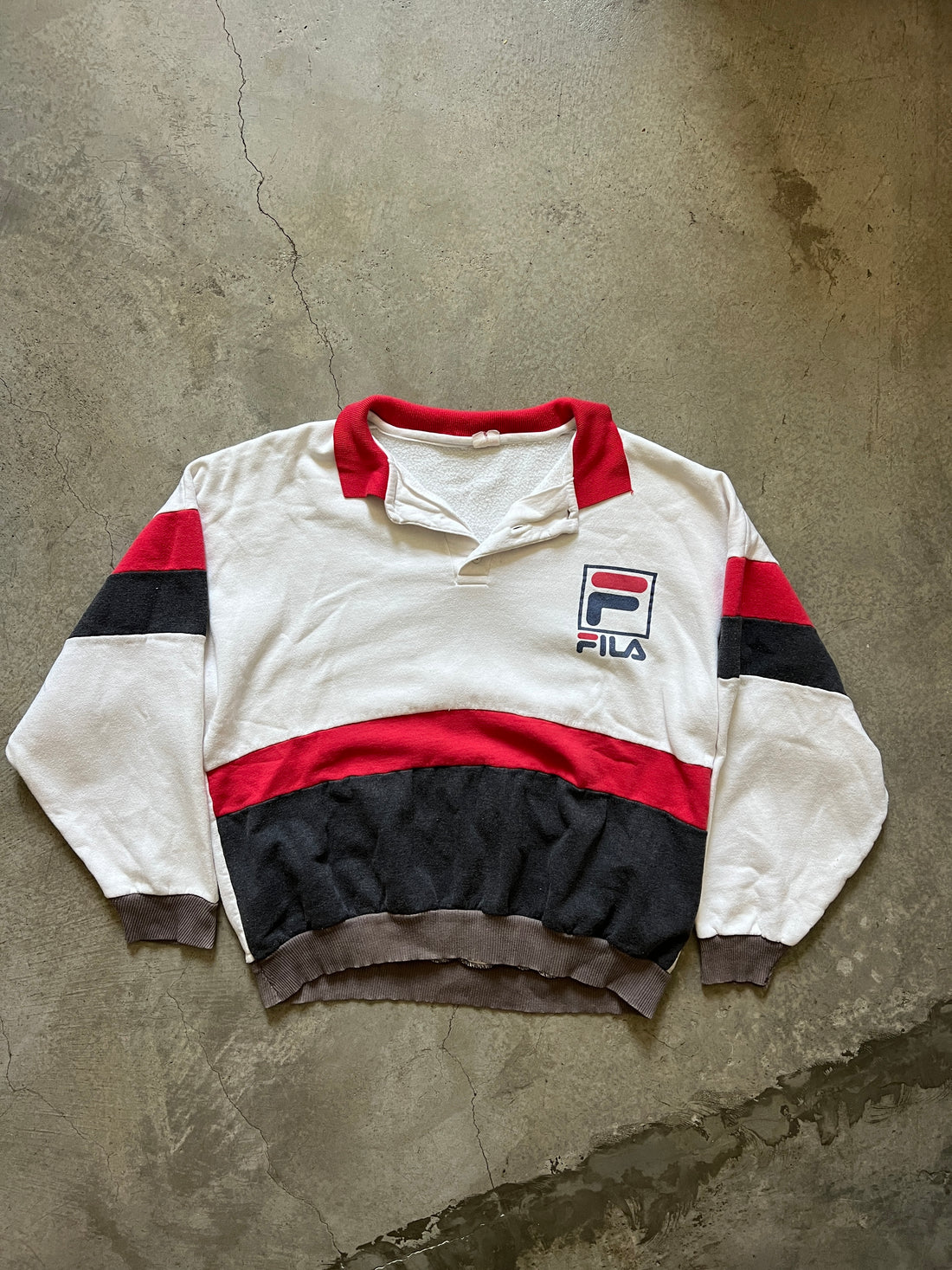 Vintage Fila Collared Sweatshirt (circa 1990s) (rare)
