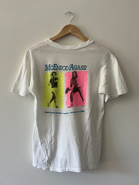 Vintage McEnroe/Agassi 1989 Maple Leaf Gardens T-Shirt (Rare)