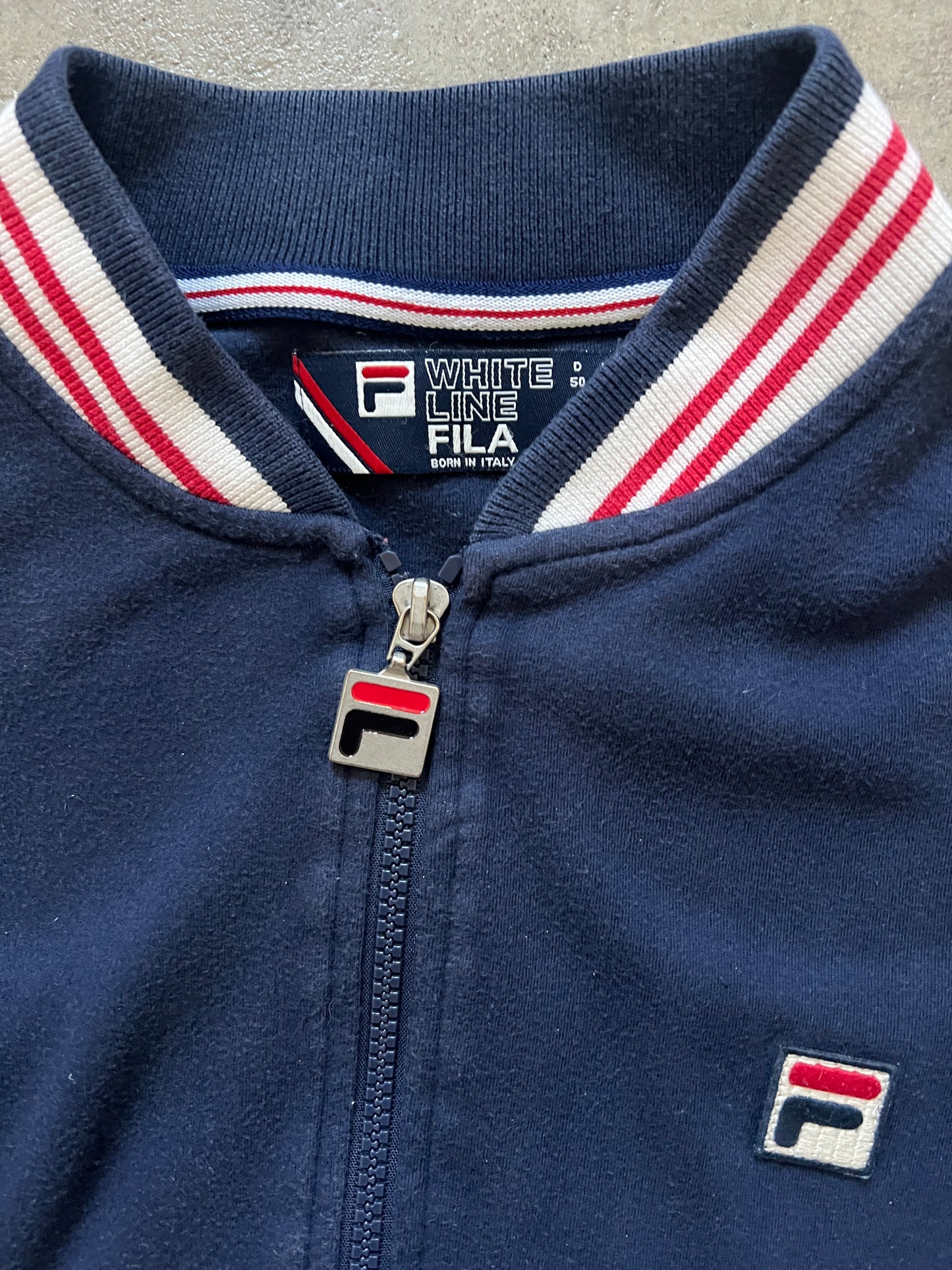 Vintage Fila White Bomber Jacket (circa 1980s)