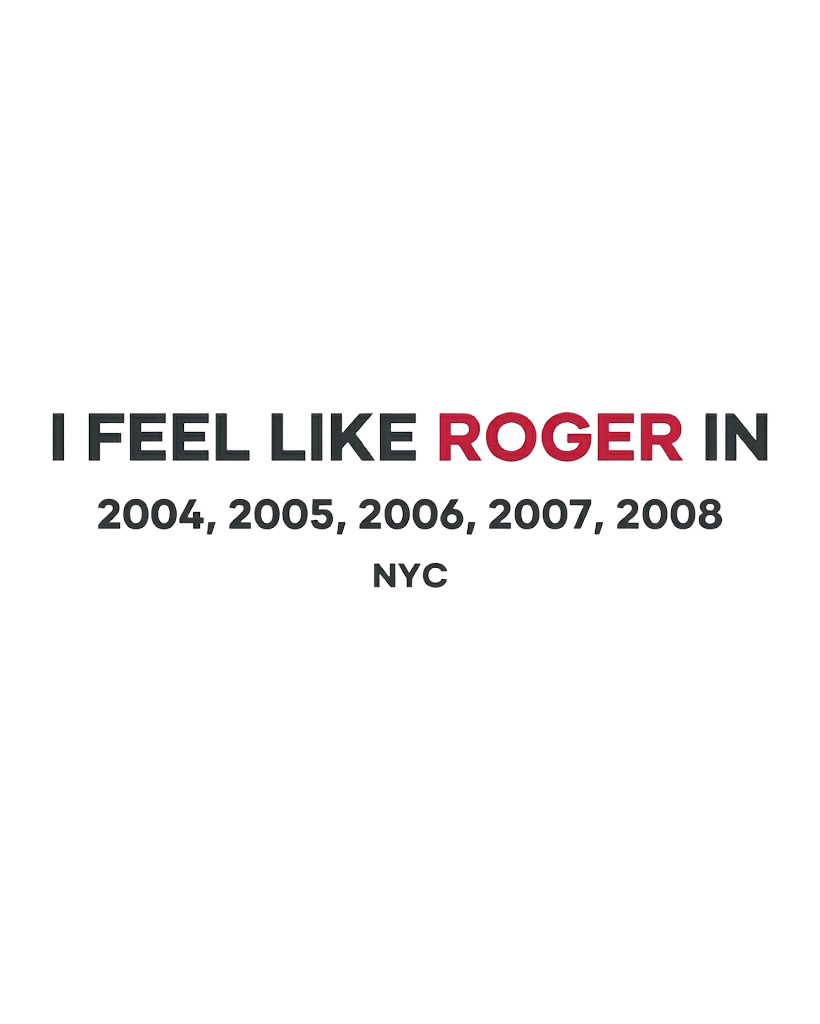 Limited Edition Roger Federer 5-Time US Open Champion T-Shirt (White)