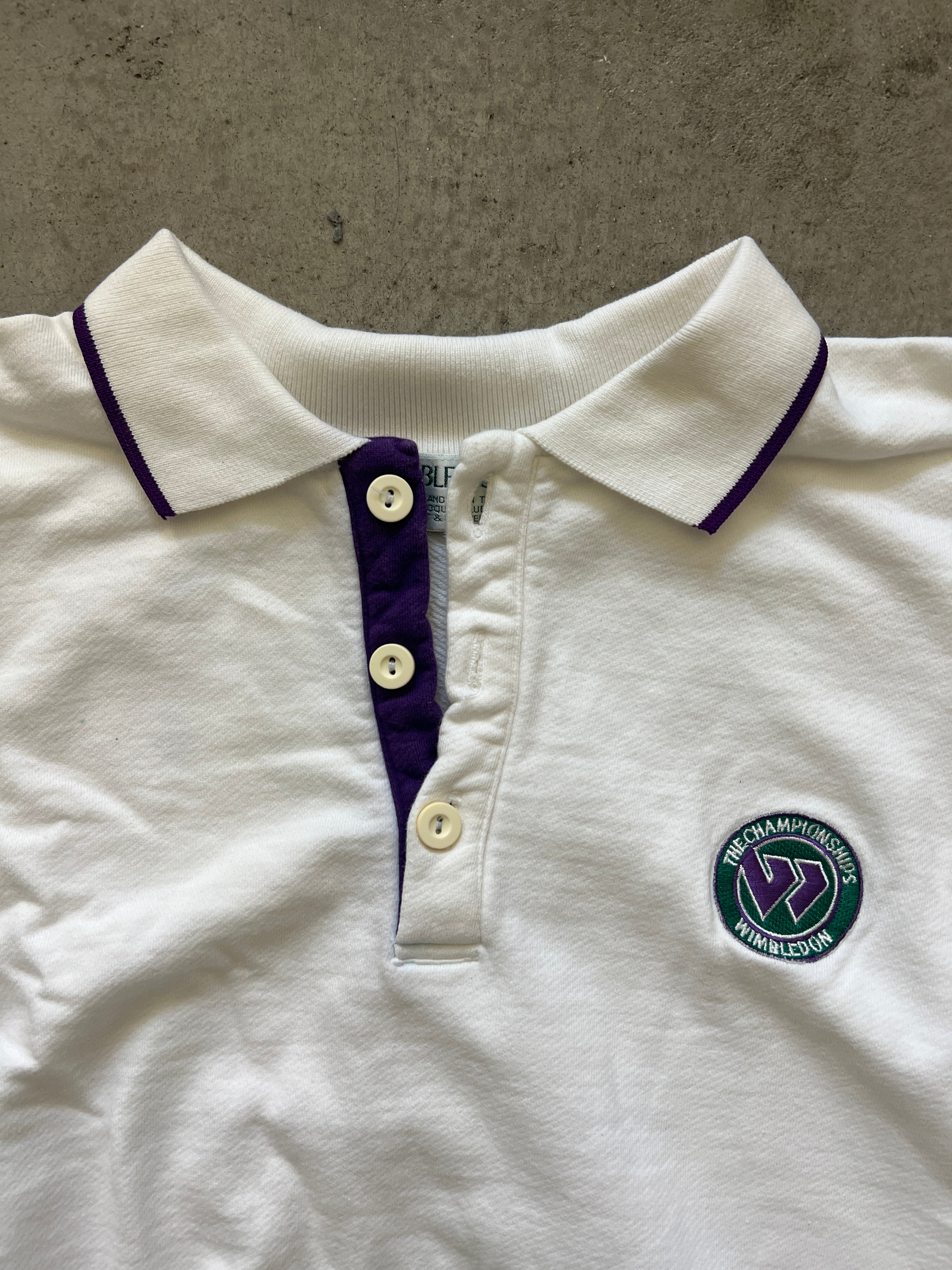 Vintage Wimbledon Long Sleeve Polo (circa 1990s)