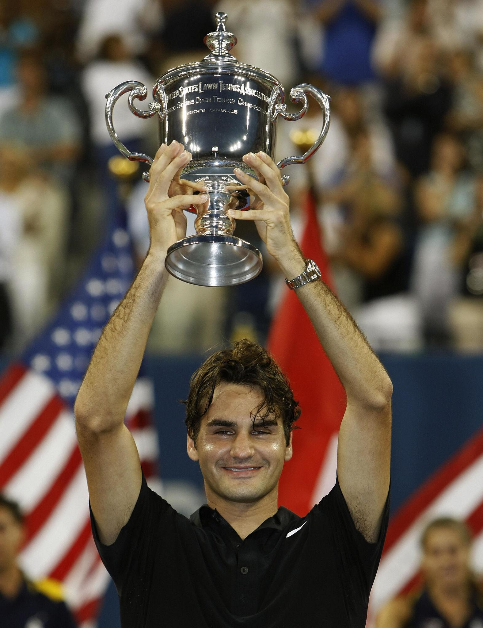 Limited Edition Roger Federer 5-Time US Open Champion T-Shirt (Black)