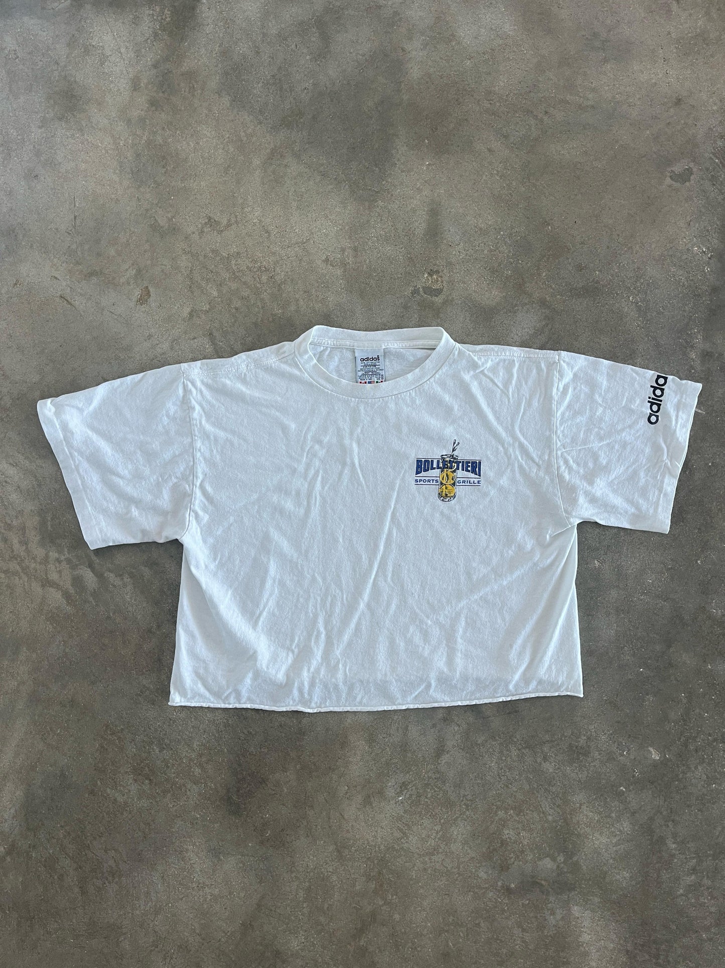 Vintage Adidas Bollettieri Sports Grille T-Shirt (circa 1990s) (cropped)