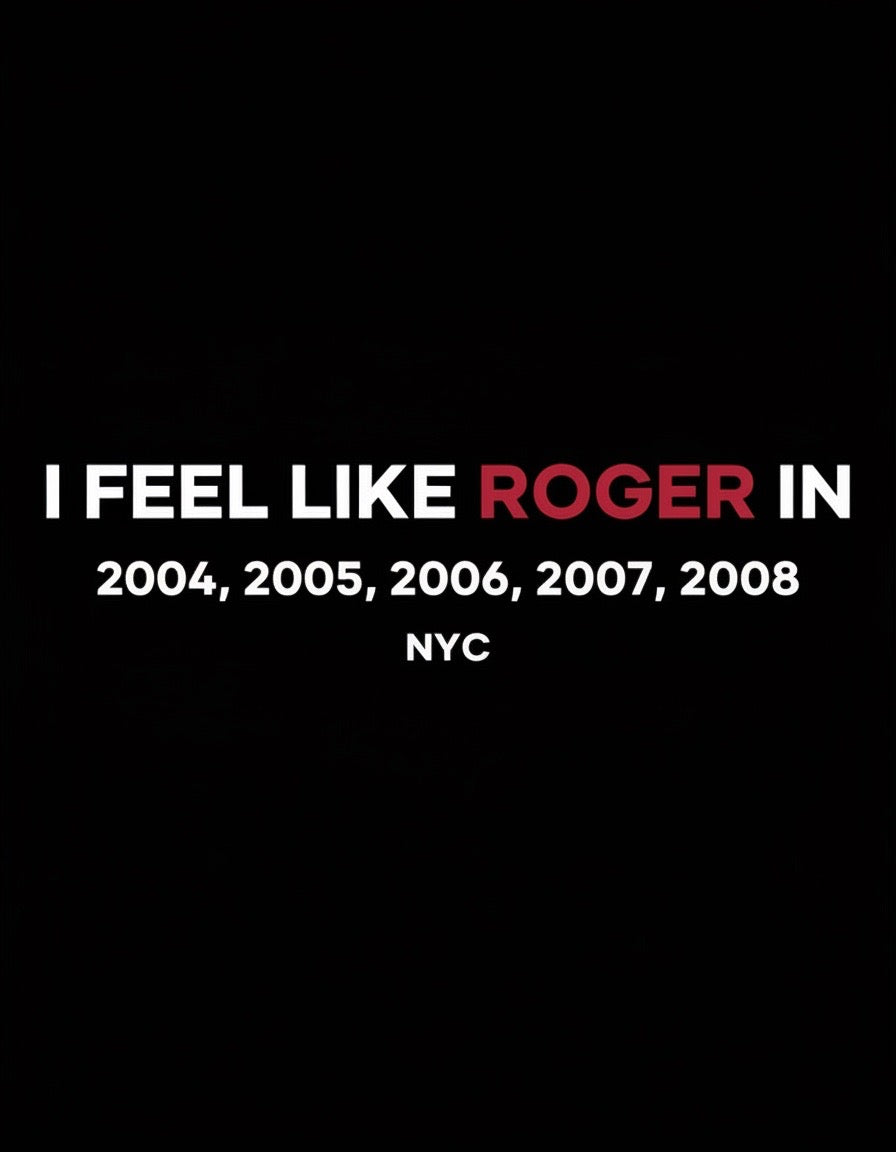 Limited Edition Roger Federer 5-Time US Open Champion T-Shirt (Black)