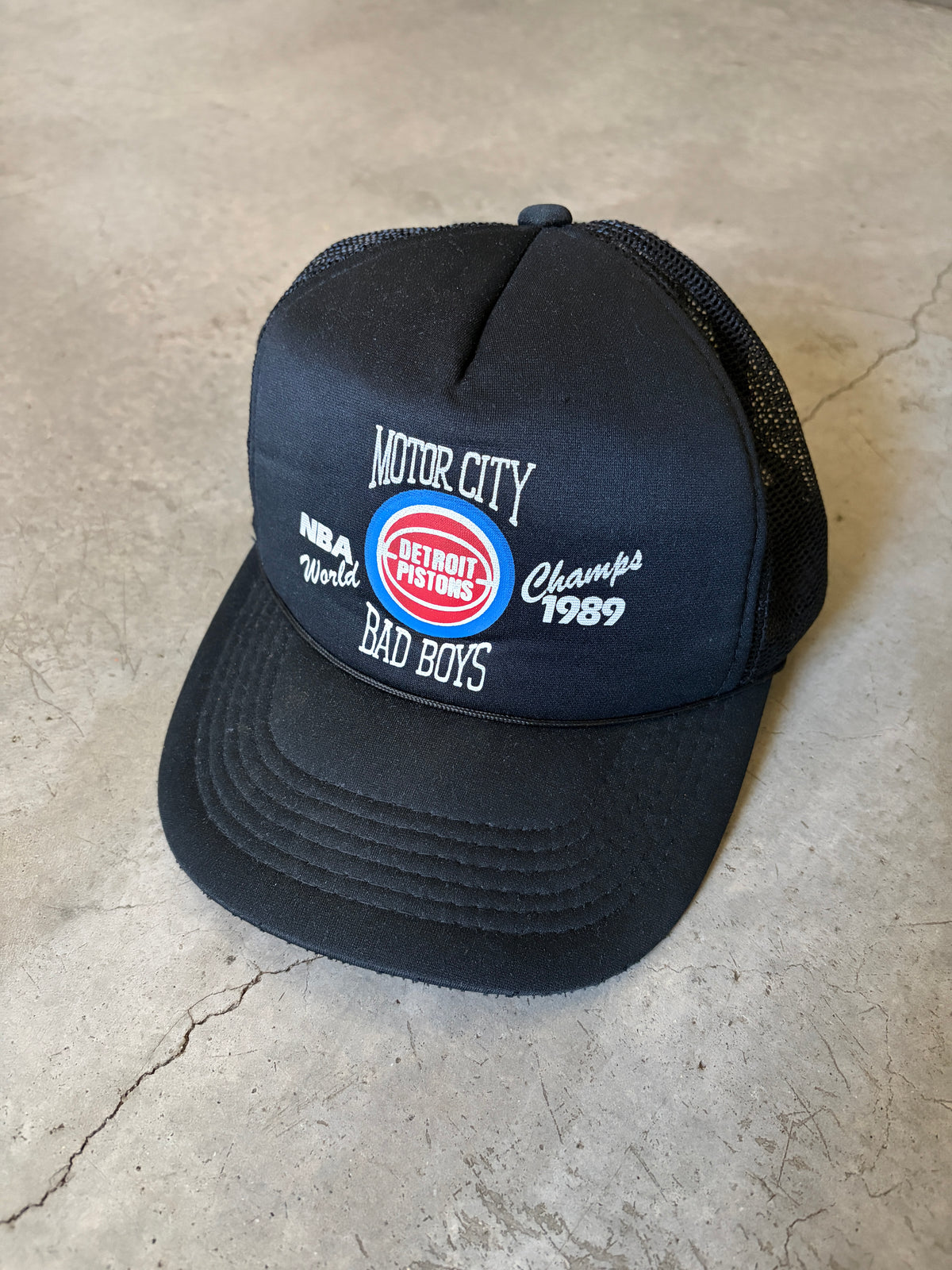 Vintage 1989 “Bad Boys” Detroit Pistons Championship Trucker Hat
