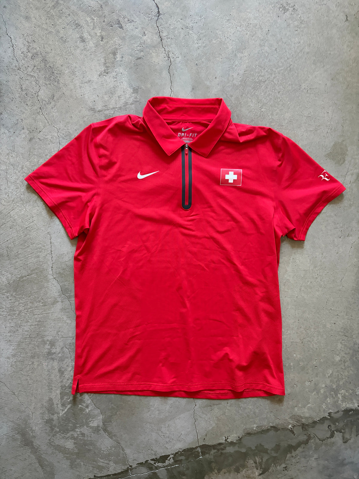 Vintage 2012 Nike RF Switzerland Olympic 1/4 Zip Polo