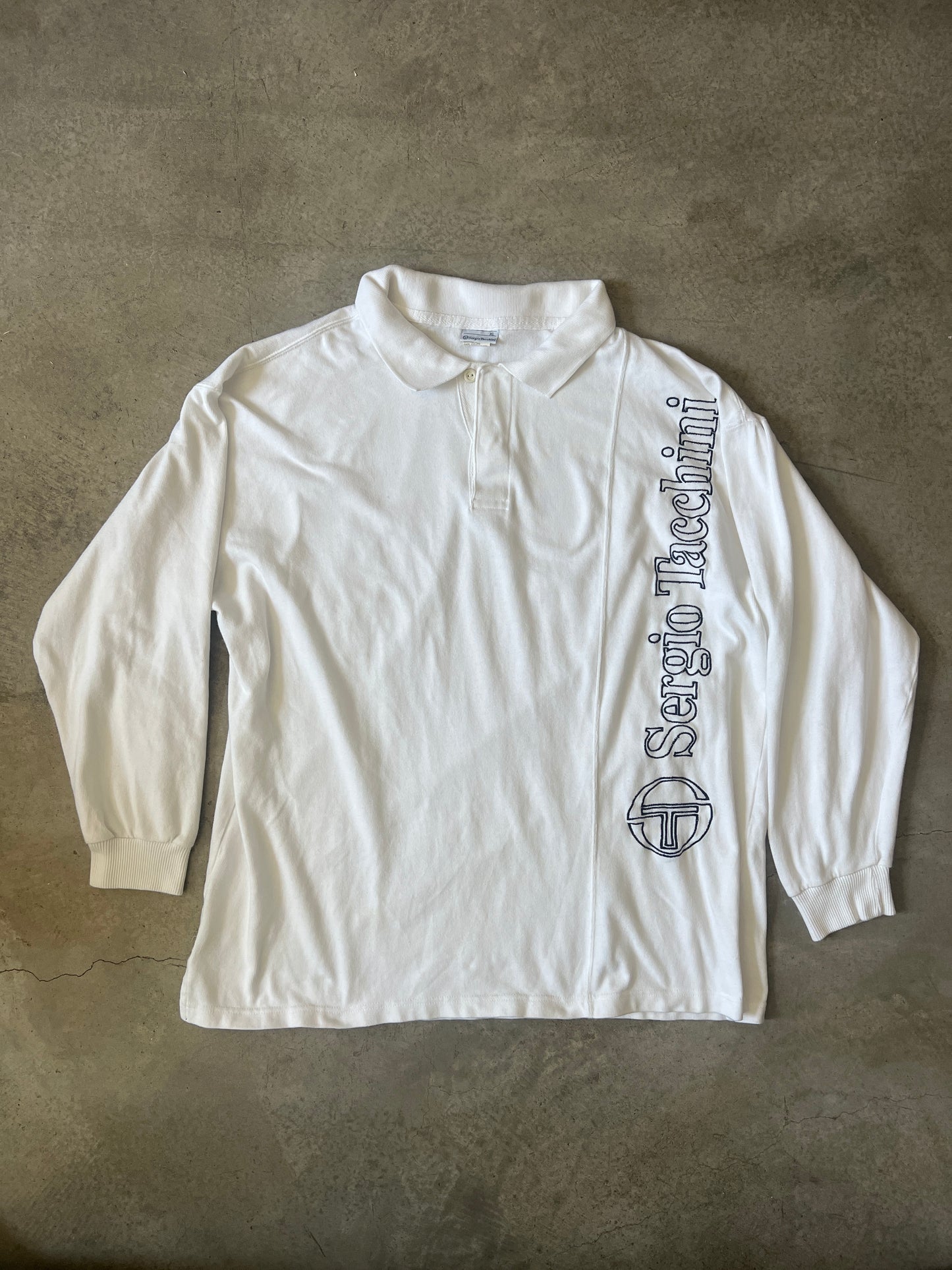 Vintage Sergio Tacchini Long Sleeve Polo Shirt (circa 1990s)