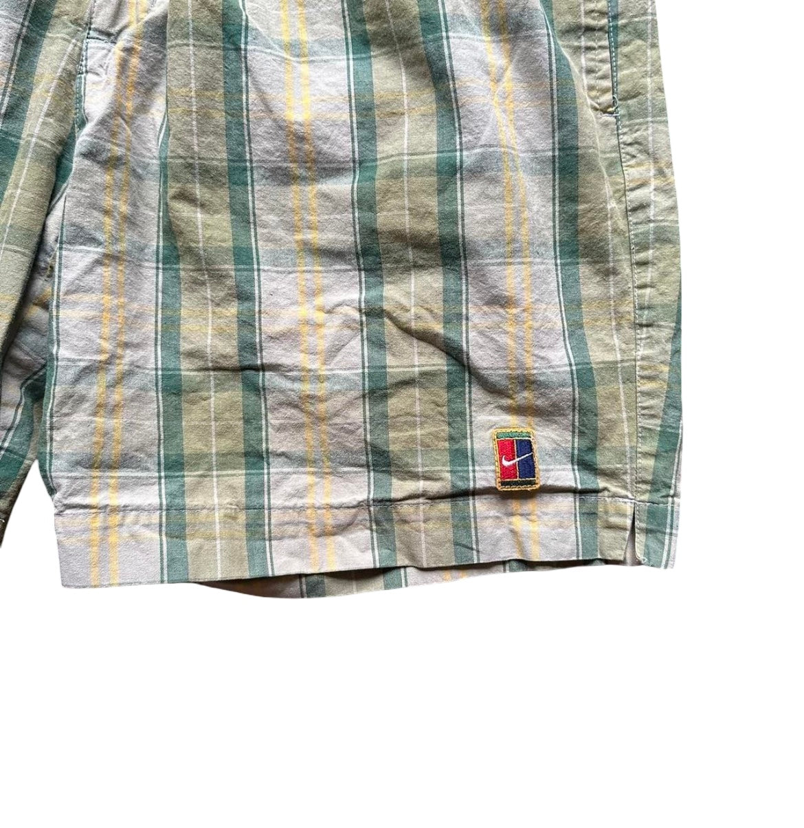 Vintage Nike Tennis Plaid Shorts (Sampras) (circa 1990s)