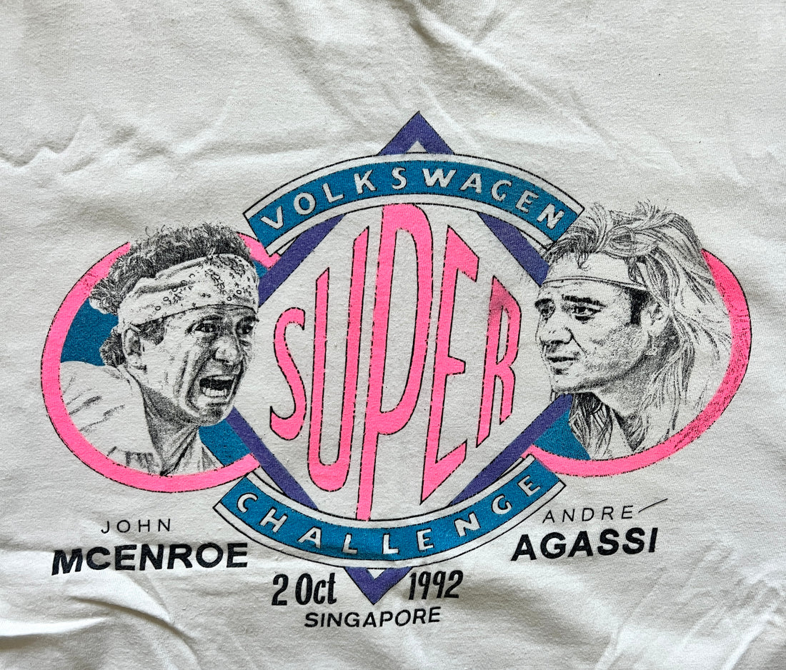 Vintage 1992 Singapore Volkswagen Super Challenge McEnroe/Agassi (Rare)