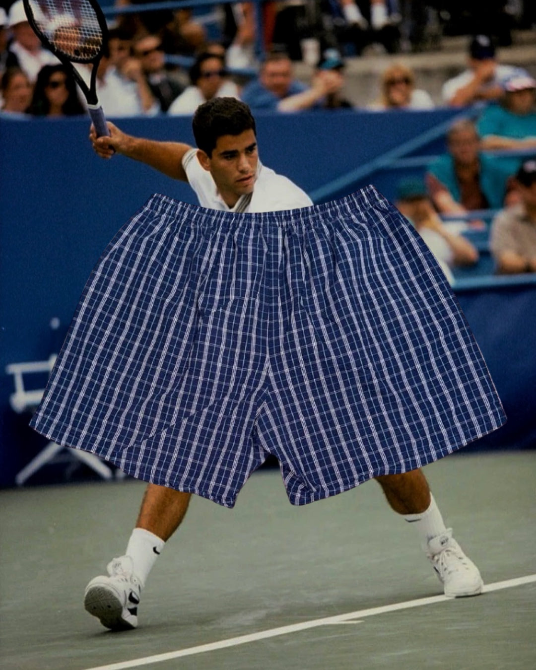 Vintage Nike Tennis Plaid Shorts (circa 1990s)