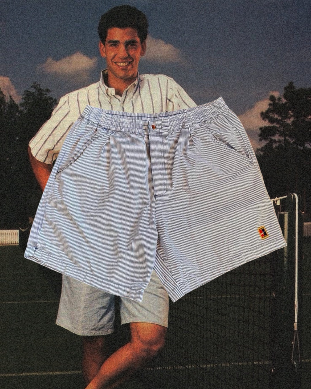 Vintage Seersucker Nike Tennis Shorts (circa 1990s)