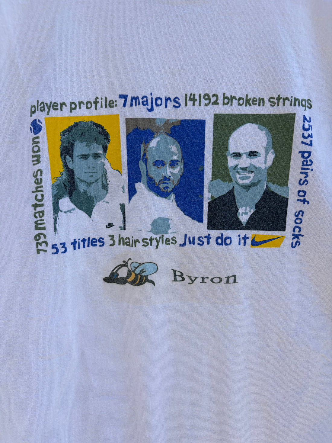 Vintage 2002 Nike NYC Tennis Agassi T-Shirt