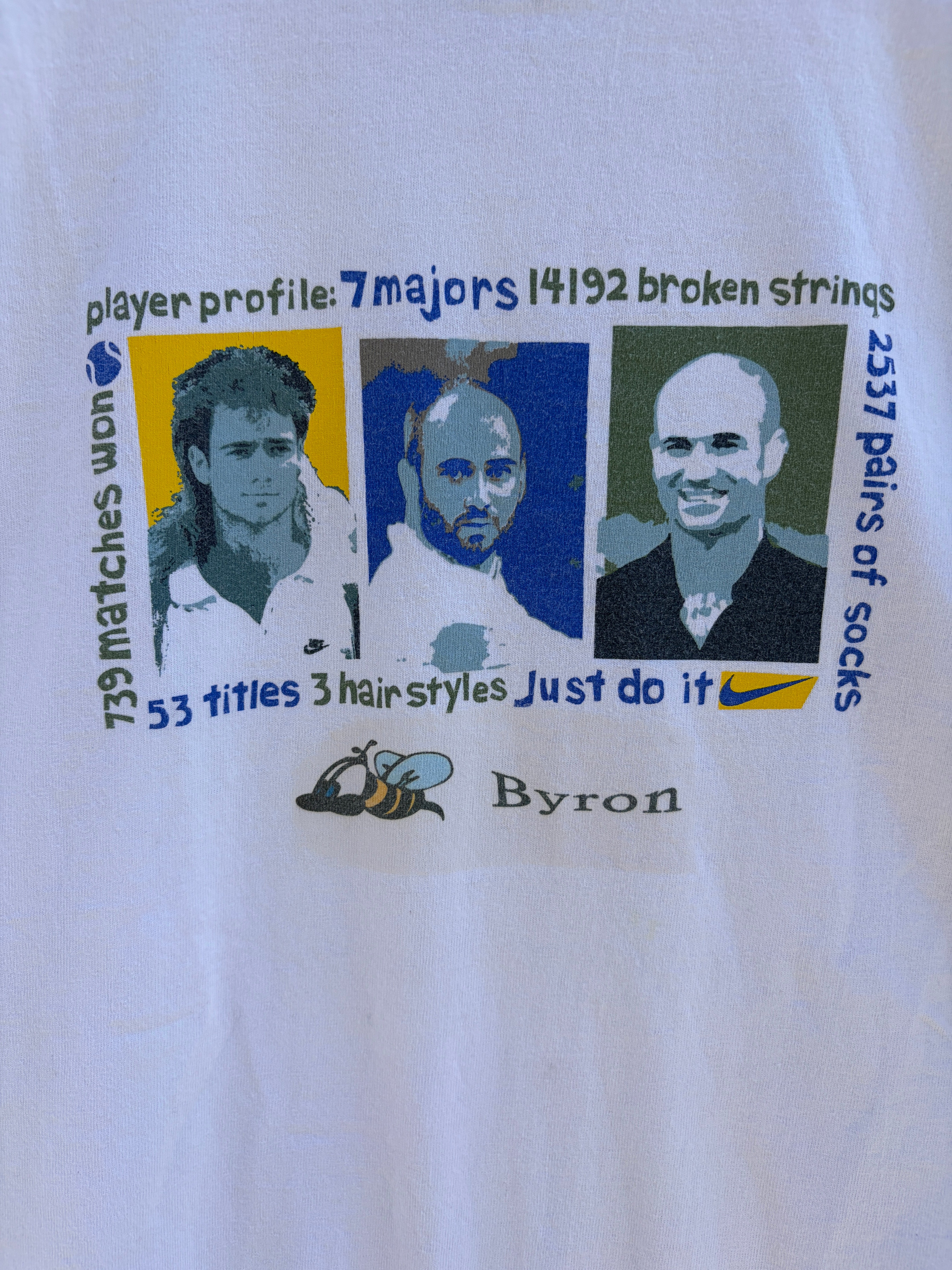 Vintage 2002 Nike NYC Tennis Agassi T-Shirt