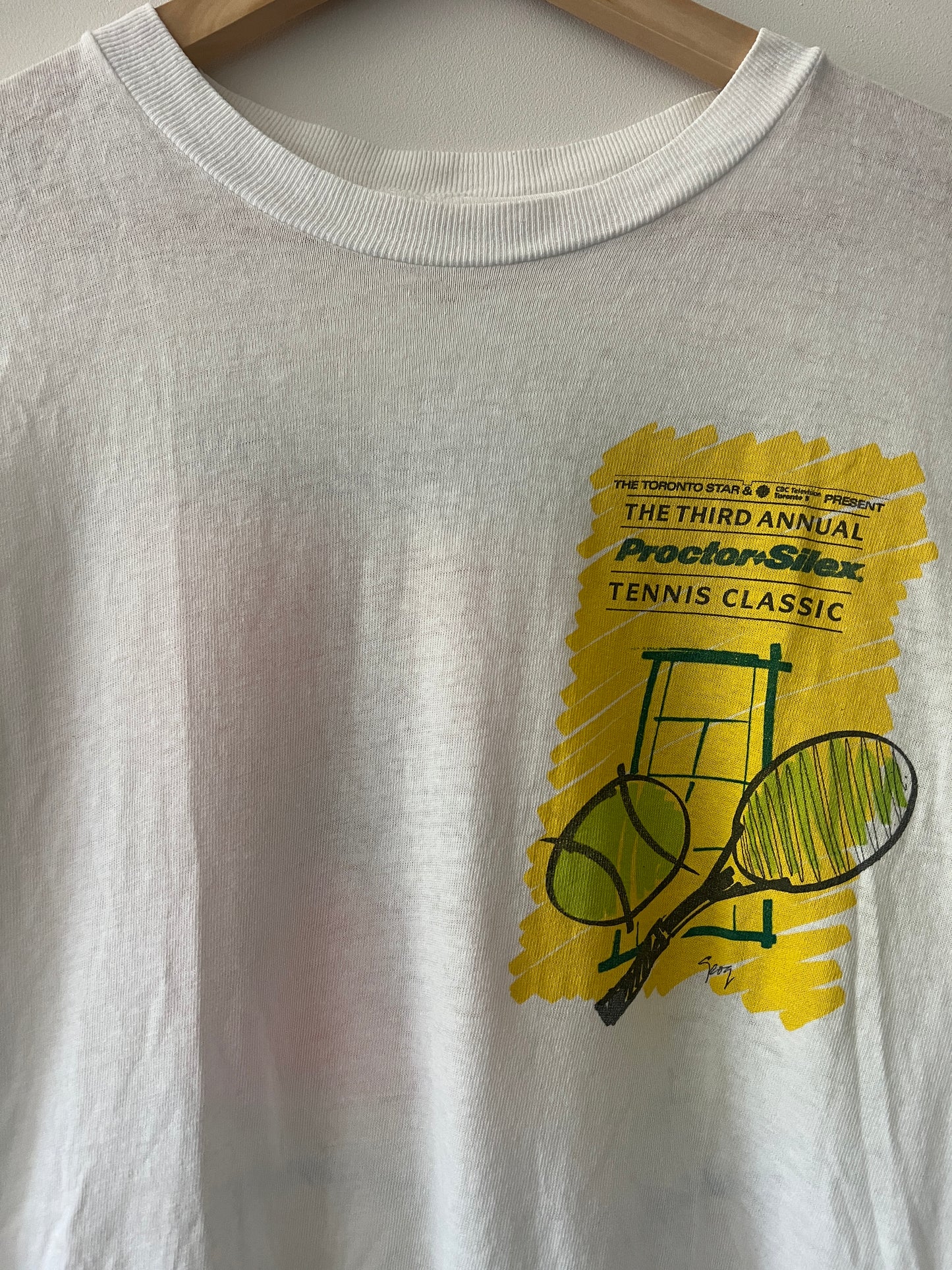 Vintage McEnroe/Agassi 1989 Maple Leaf Gardens T-Shirt (Rare)