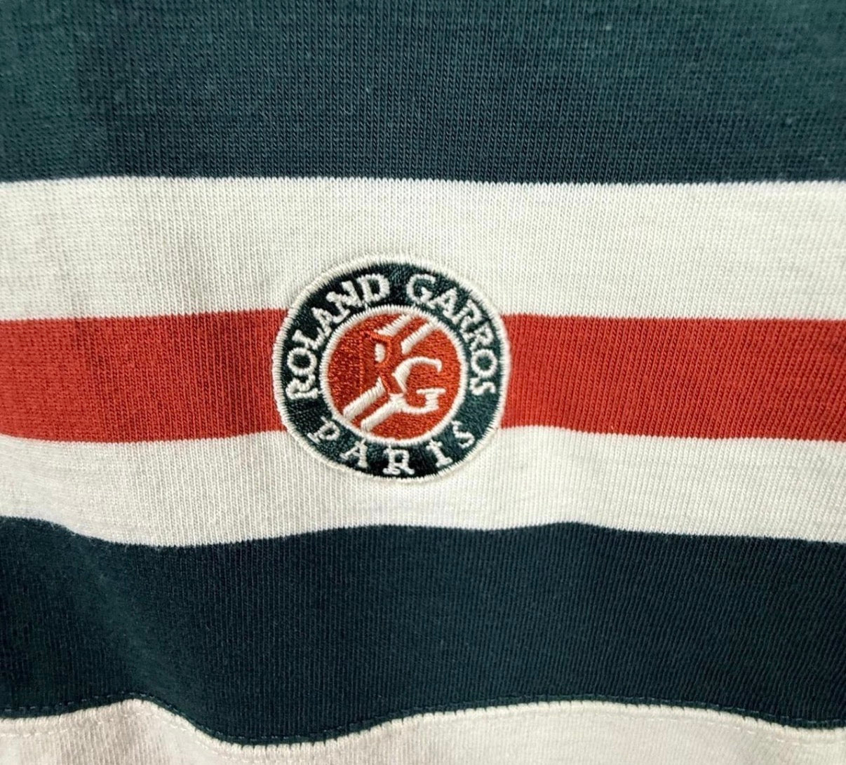Vintage Roland Garros Cream Rugby Shirt (circa 2000s)