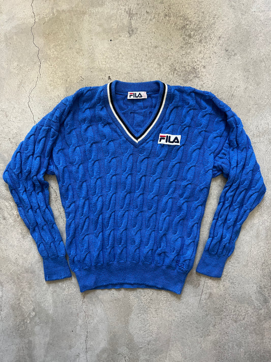 Vintage Fila Cable-Knit Tennis Sweater (circa 1980s)