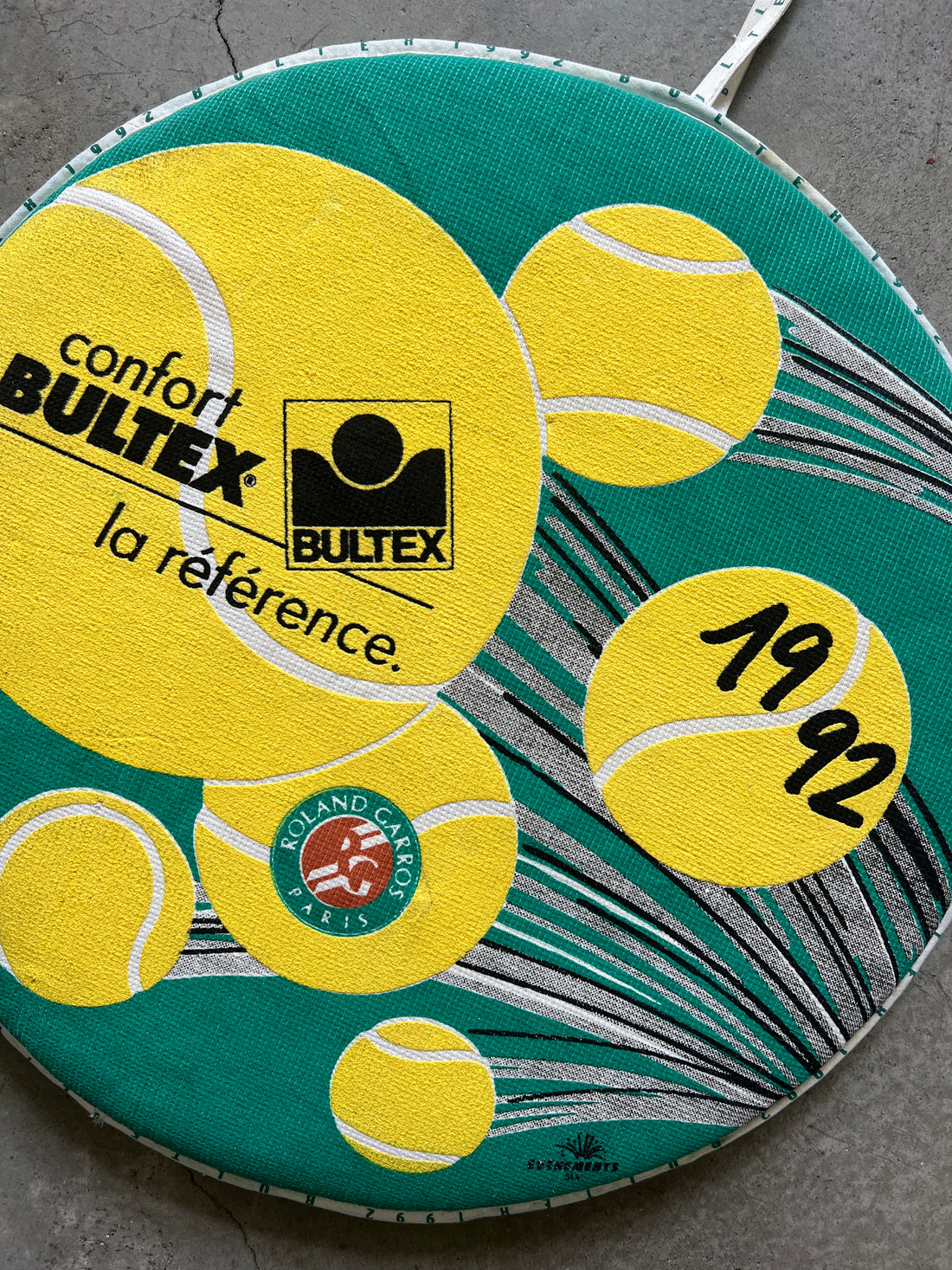 Vintage 1992 Roland Garros Seat Cushion